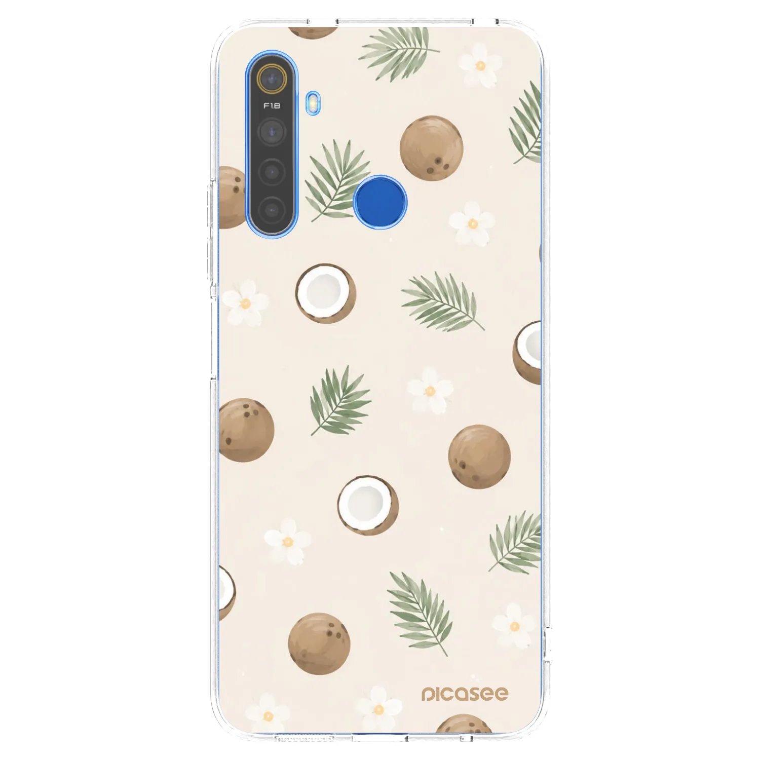 Picasee silikónový prehľadný obal pre Realme 5 - Coconut Breeze