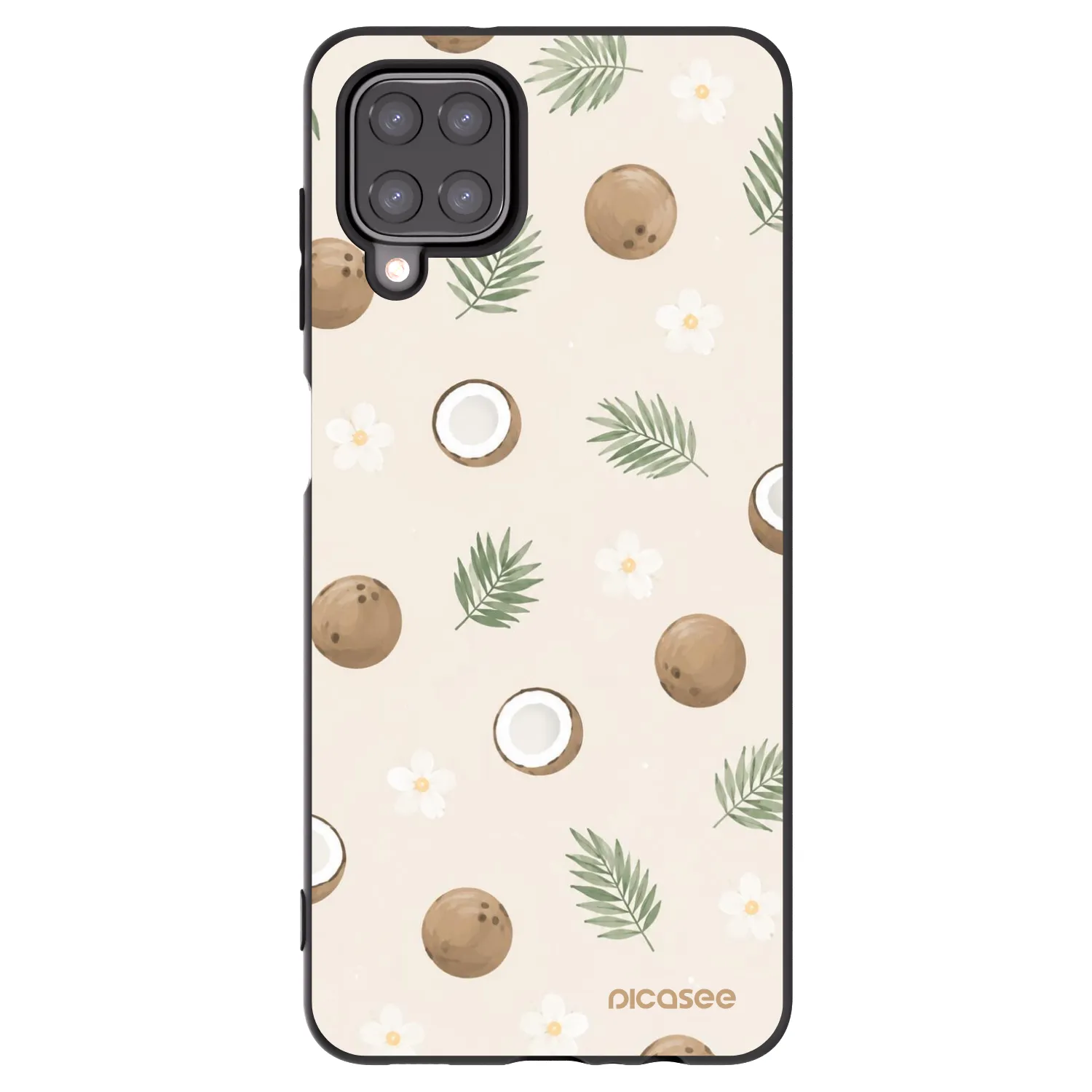Picasee silikónový čierny obal pre Samsung Galaxy A12 A125F - Coconut Breeze