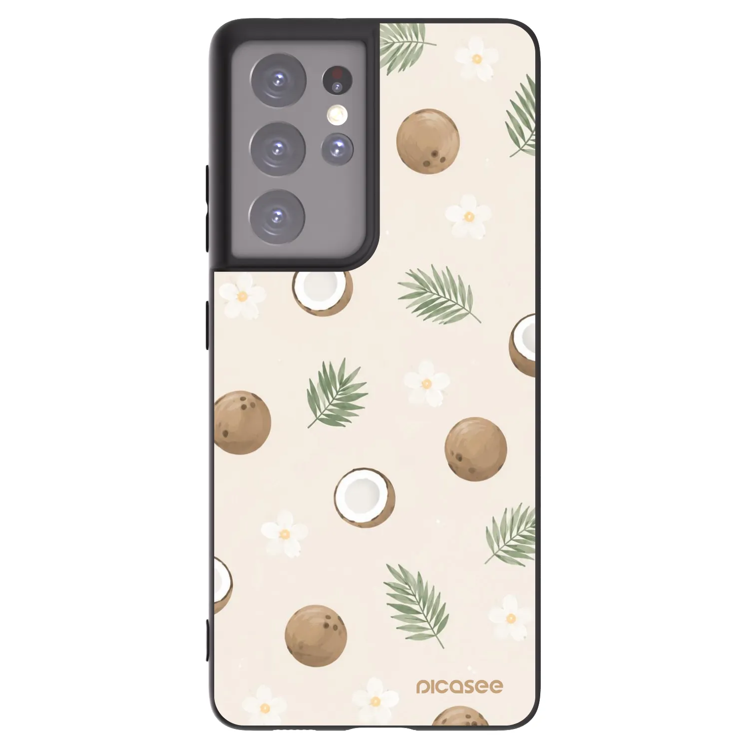 Picasee silikónový čierny obal pre Samsung Galaxy S21 Ultra 5G G998B - Coconut Breeze