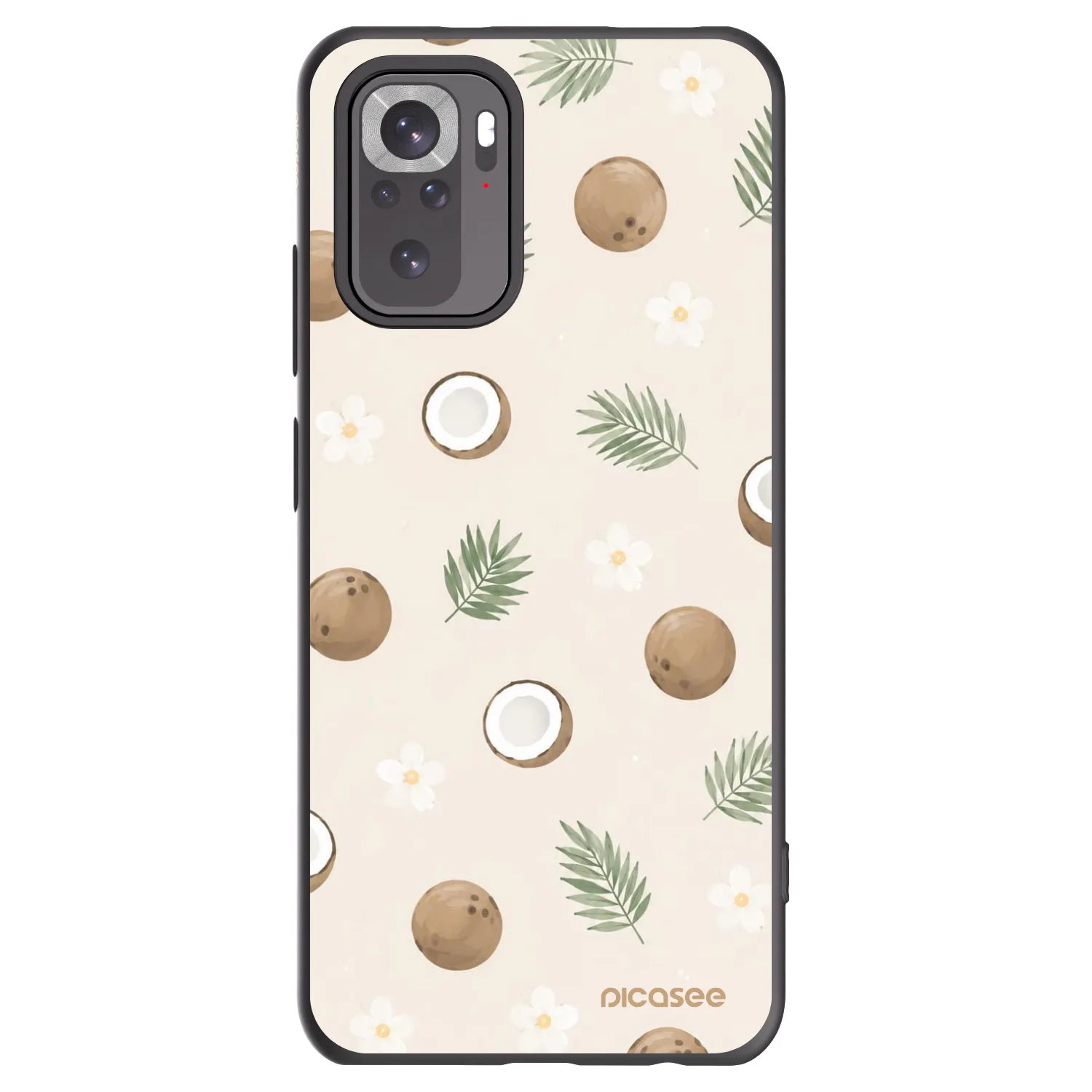 Picasee silikónový čierny obal pre Xiaomi Redmi Note 10 - Coconut Breeze