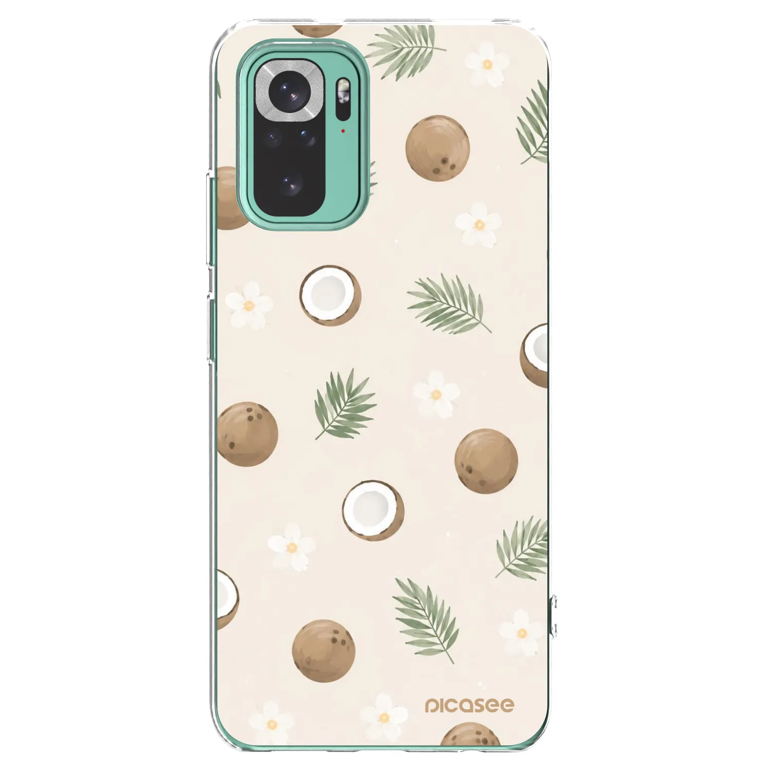 Picasee silikónový prehľadný obal pre Xiaomi Redmi Note 10 Pro - Coconut Breeze