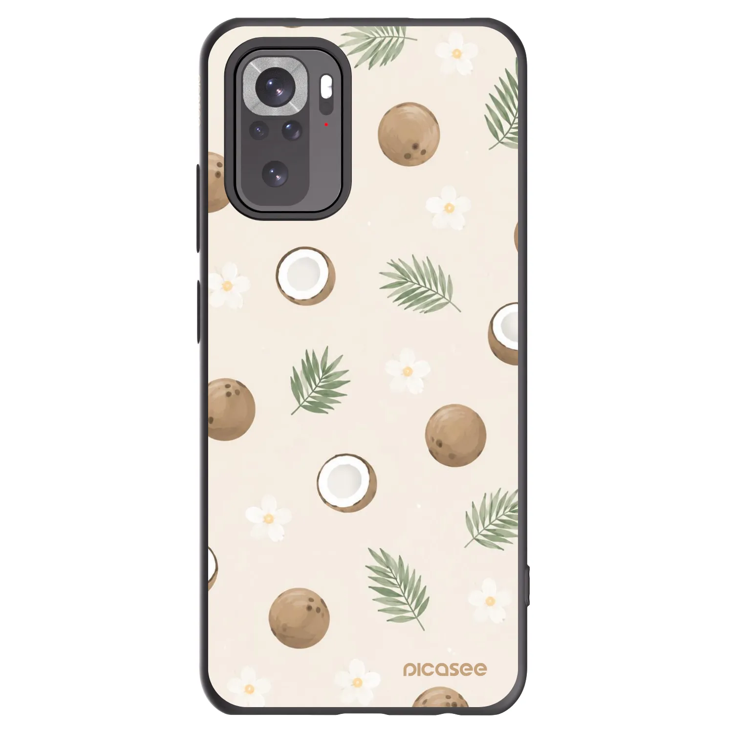 Picasee silikónový čierny obal pre Xiaomi Redmi Note 10S - Coconut Breeze