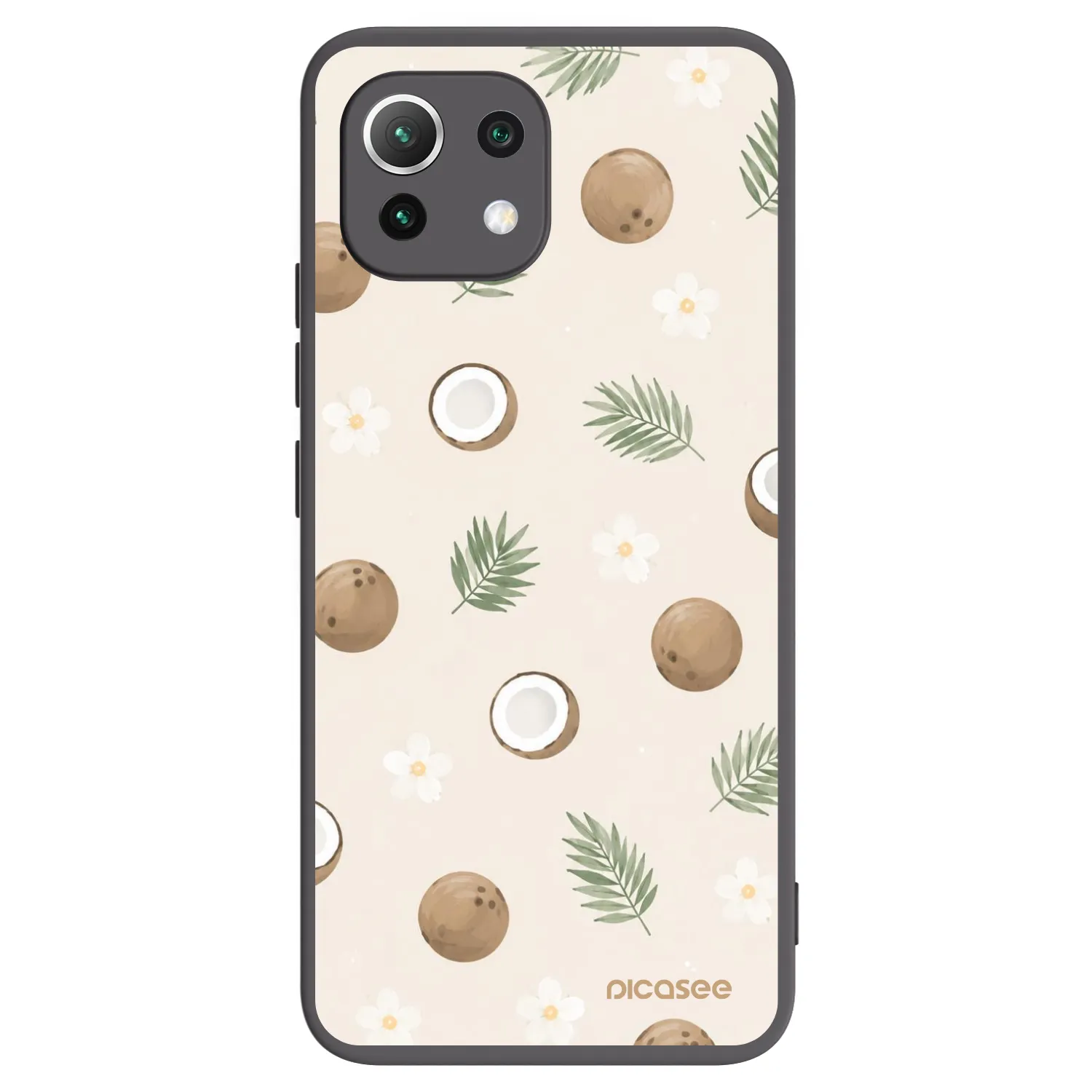 Picasee silikónový čierny obal pre Xiaomi Mi 11 Lite - Coconut Breeze