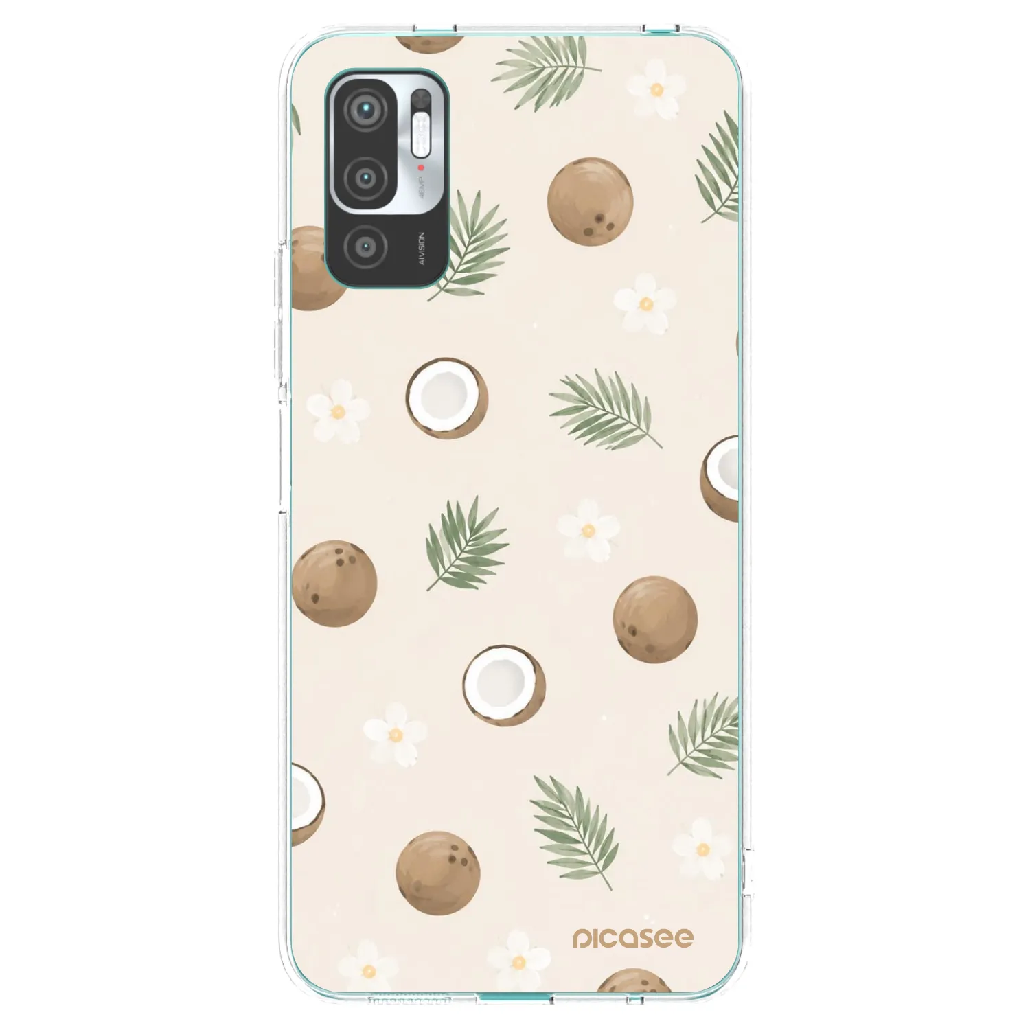 Picasee silikónový prehľadný obal pre Xiaomi Redmi Note 10 5G - Coconut Breeze