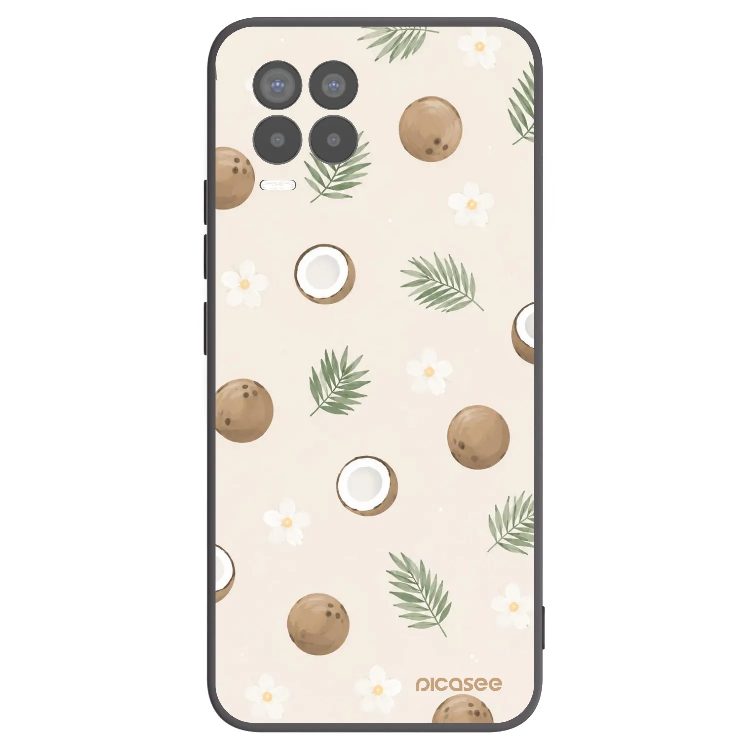 Picasee silikónový čierny obal pre Realme 8 Pro - Coconut Breeze