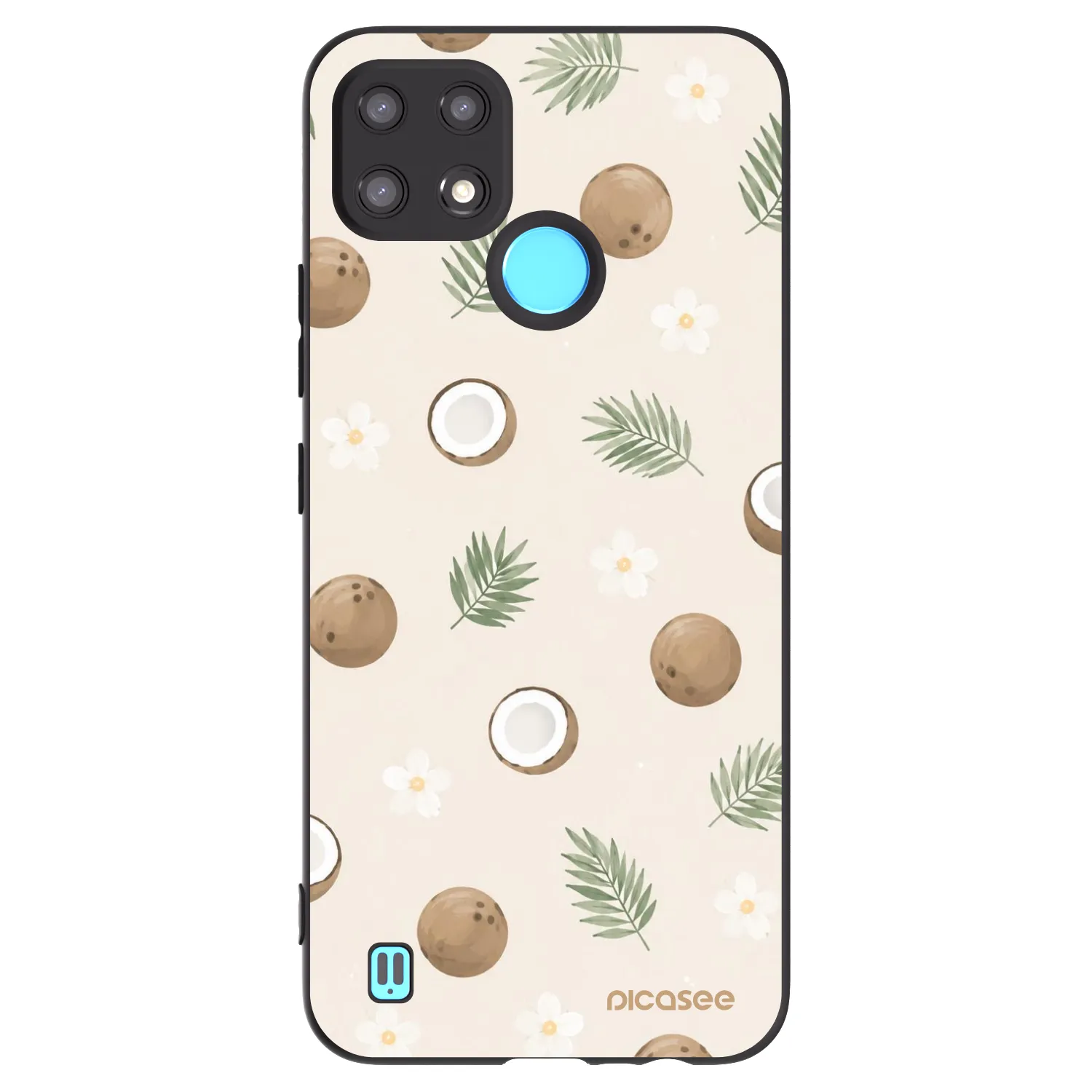 Picasee silikónový čierny obal pre Realme C21 - Coconut Breeze