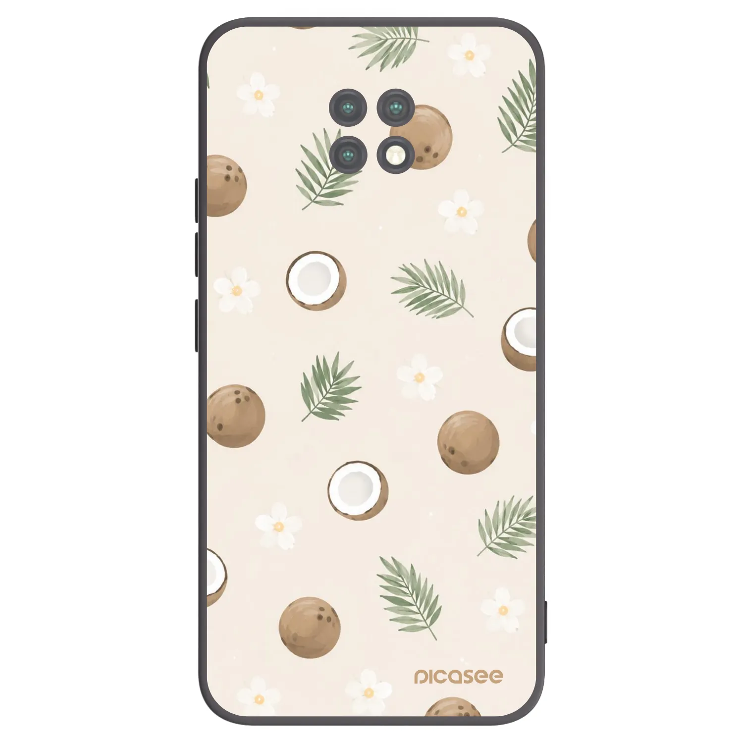 Picasee silikónový čierny obal pre Xiaomi Redmi Note 9T - Coconut Breeze