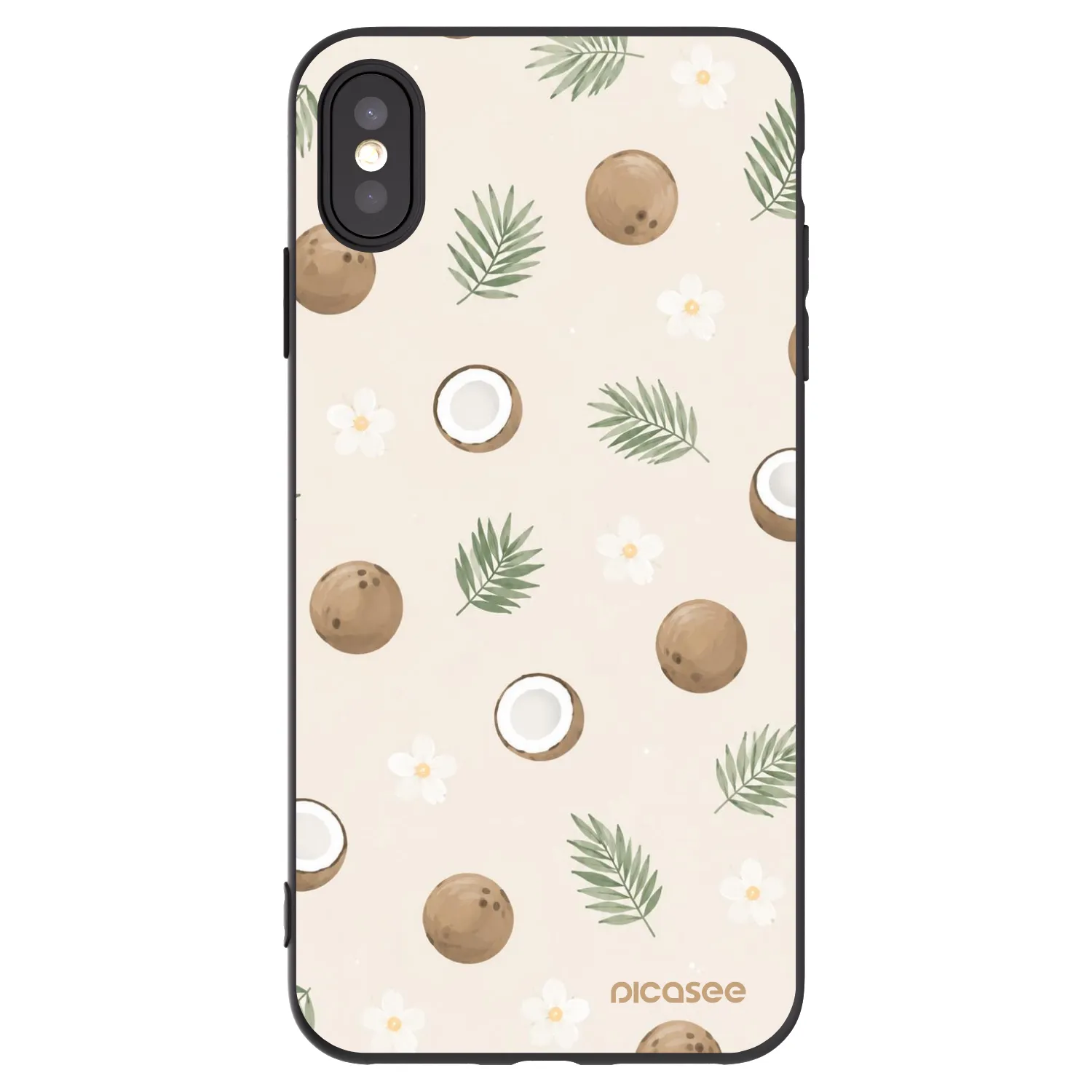 Picasee silikónový čierny obal pre Apple iPhone XS Max - Coconut Breeze