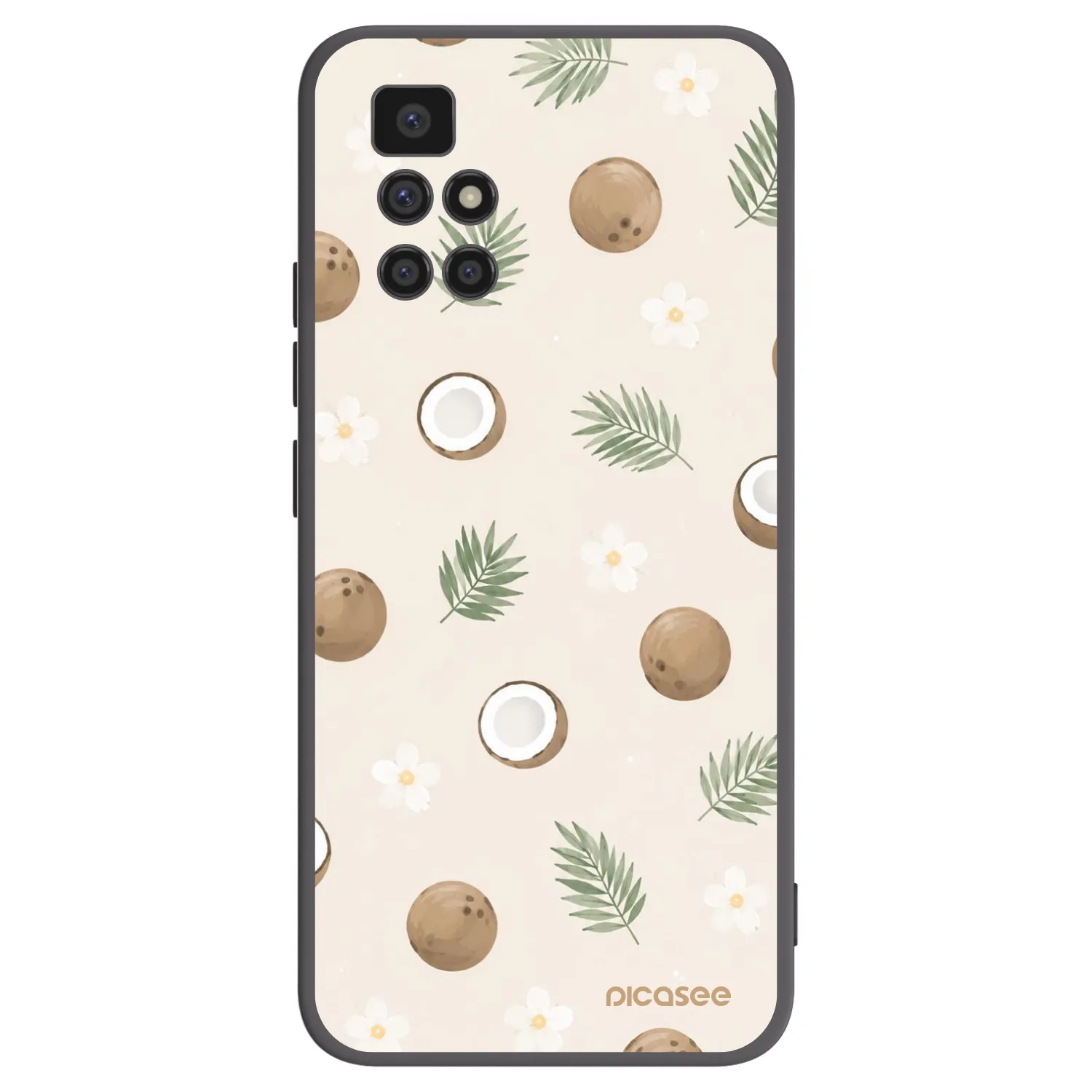 Picasee silikónový čierny obal pre Xiaomi Redmi 10 - Coconut Breeze