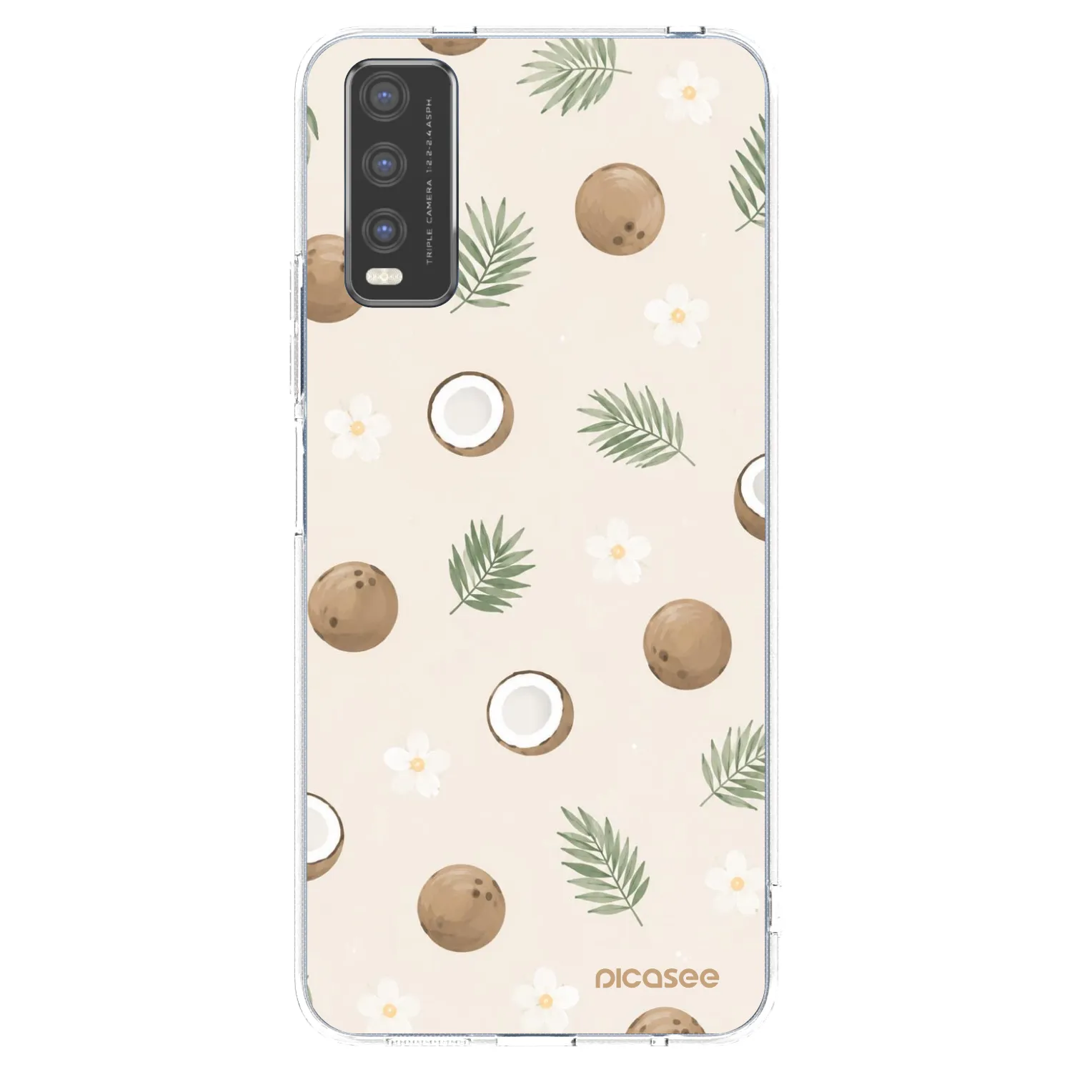 Picasee silikónový prehľadný obal pre Vivo Y20s - Coconut Breeze
