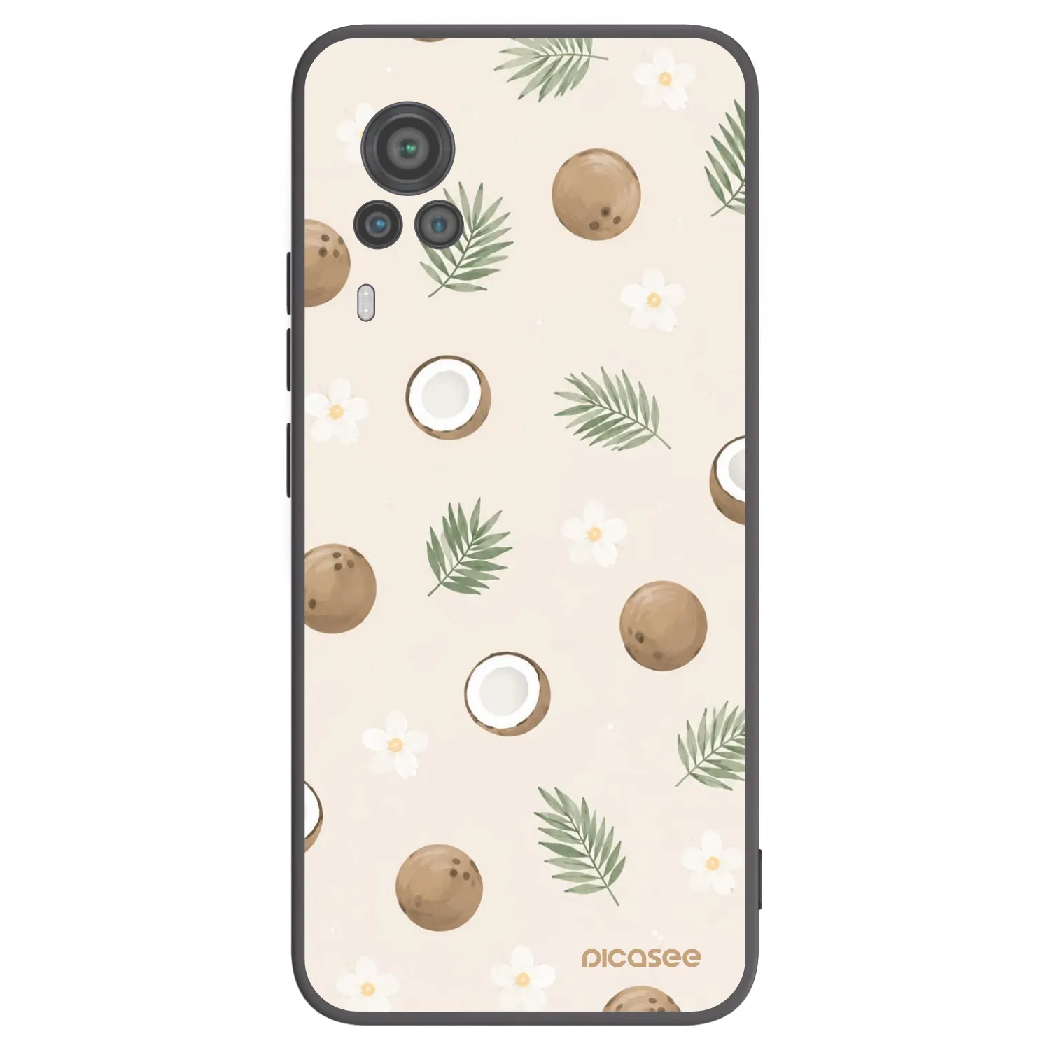 Picasee silikónový čierny obal pre Vivo X60 Pro 5G - Coconut Breeze