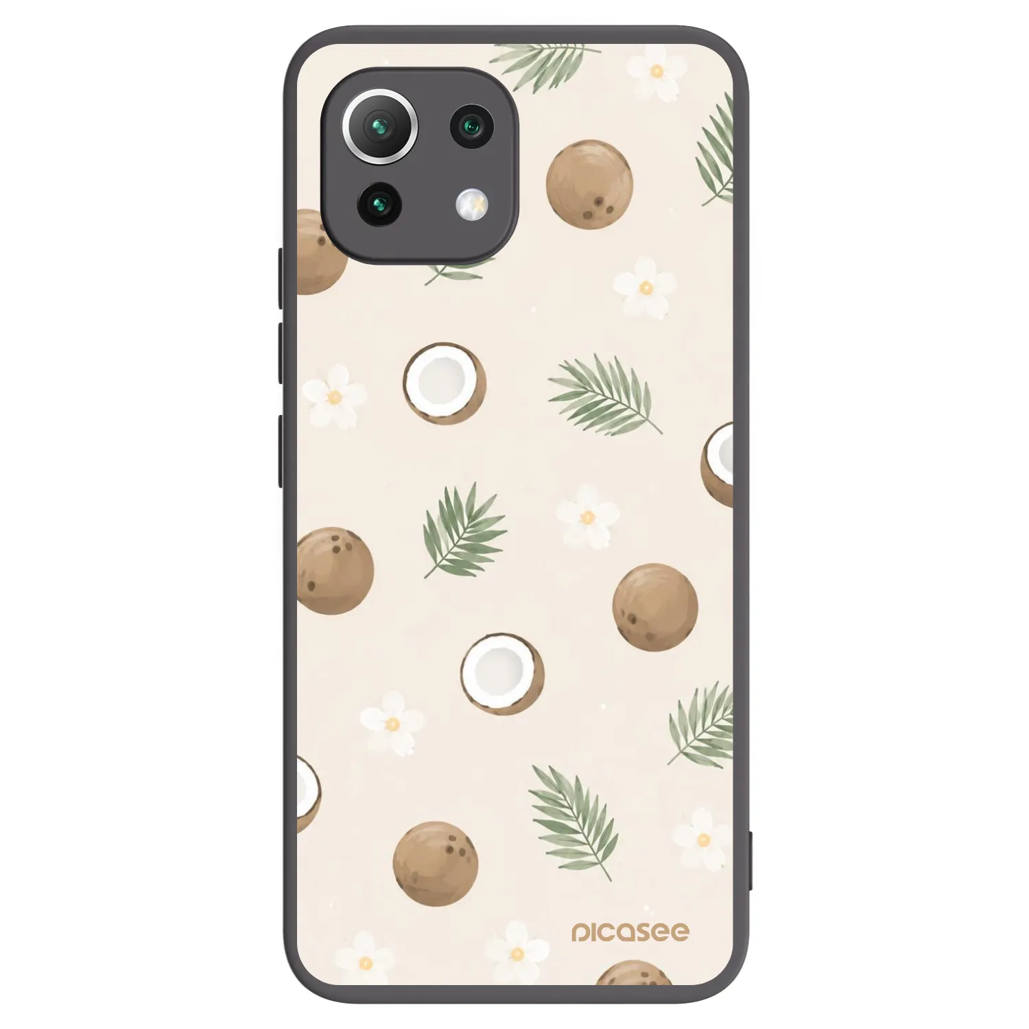 Picasee silikónový čierny obal pre Xiaomi 11 Lite 5G NE - Coconut Breeze