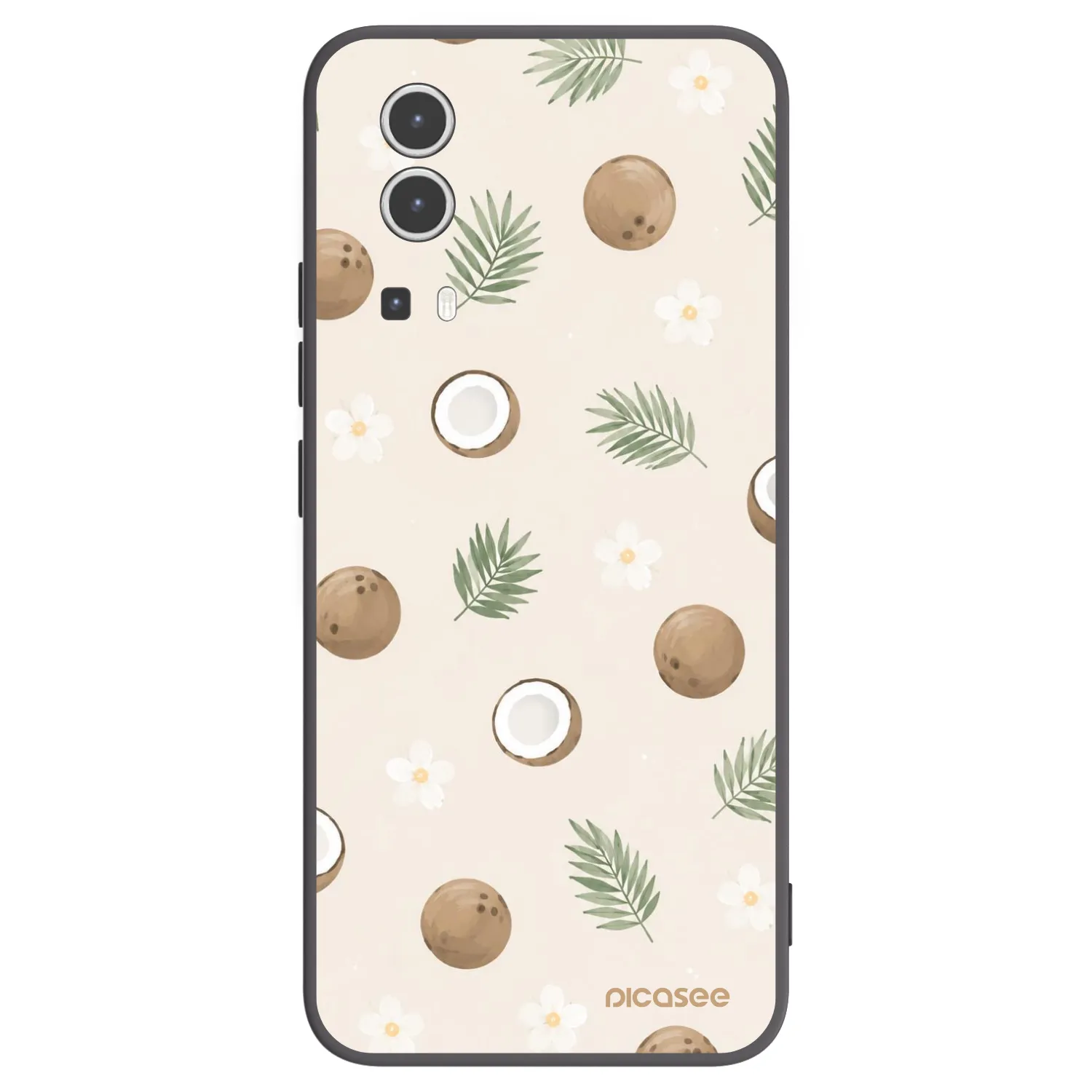 Picasee silikónový čierny obal pre Vivo Y72 5G - Coconut Breeze