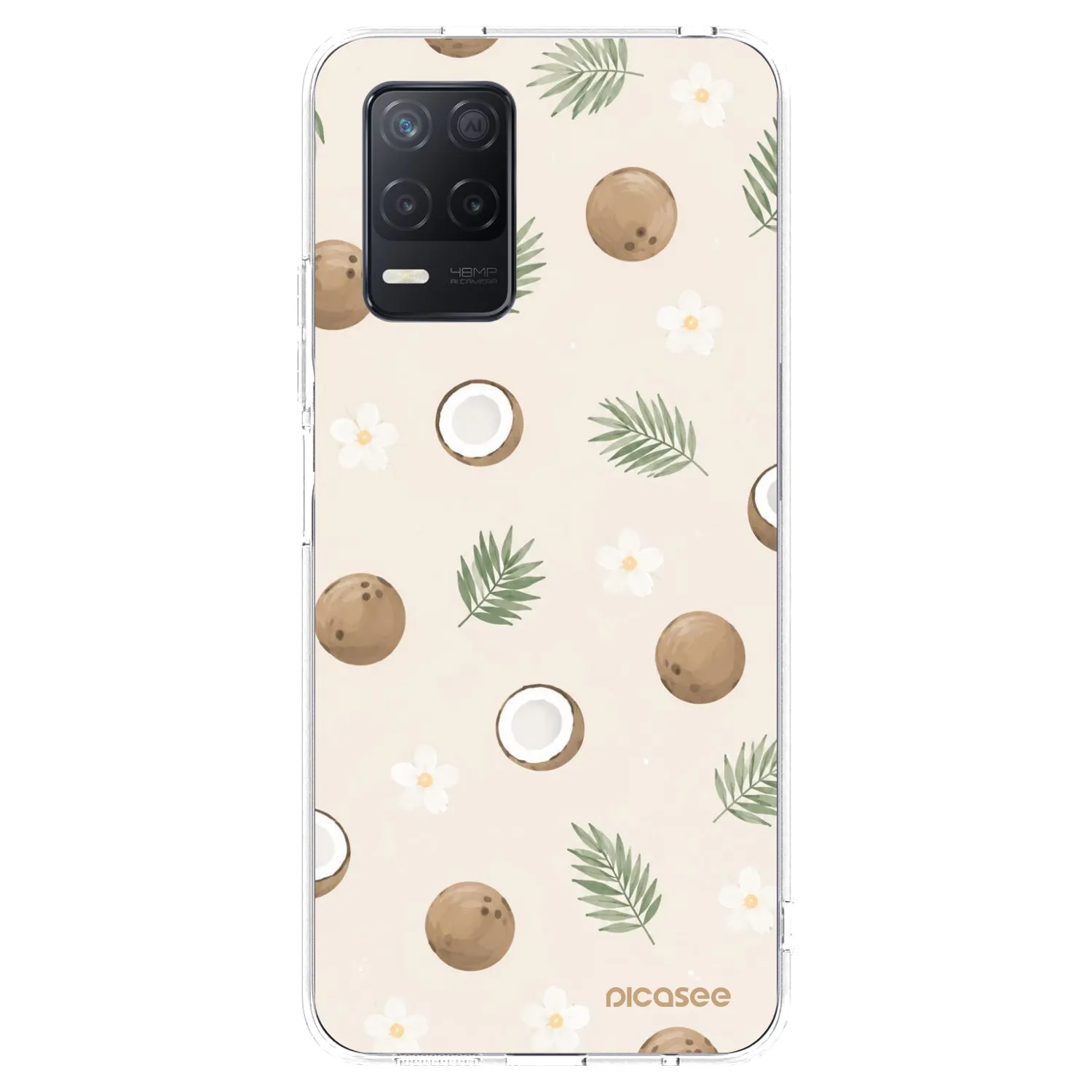 Picasee silikónový prehľadný obal pre Realme 8 5G - Coconut Breeze