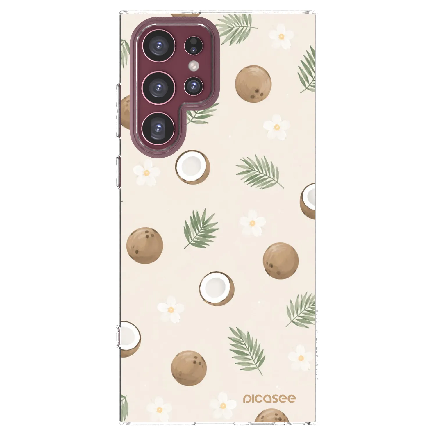 Picasee silikónový prehľadný obal pre Samsung Galaxy S22 Ultra 5G - Coconut Breeze