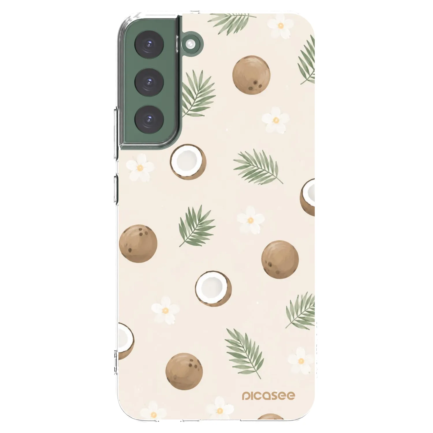 Picasee silikónový prehľadný obal pre Samsung Galaxy S22+ 5G - Coconut Breeze
