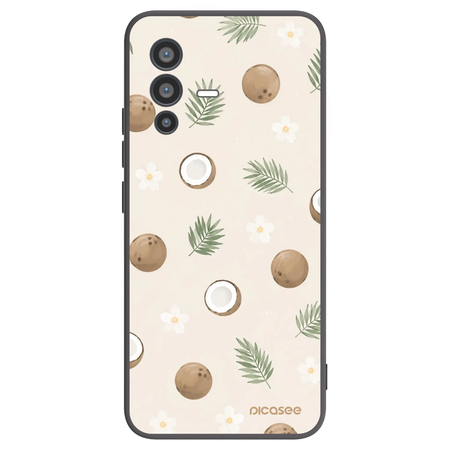 Picasee silikónový čierny obal pre Vivo V23 5G - Coconut Breeze