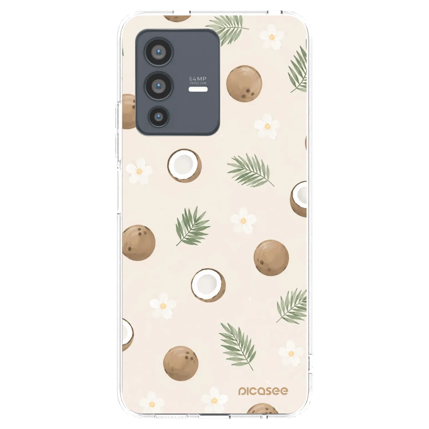Picasee silikónový prehľadný obal pre Vivo V23 5G - Coconut Breeze