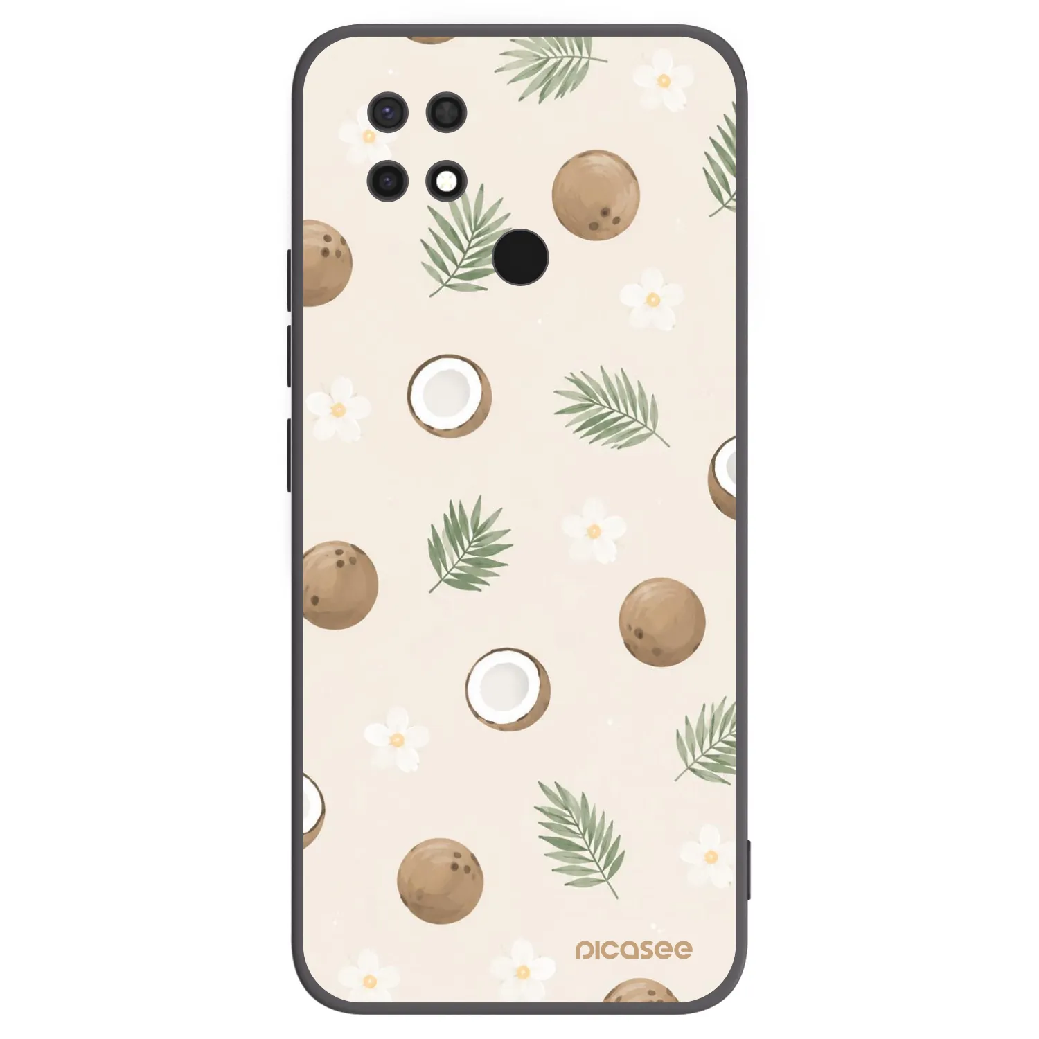 Picasee silikónový čierny obal pre Xiaomi Redmi 10C - Coconut Breeze