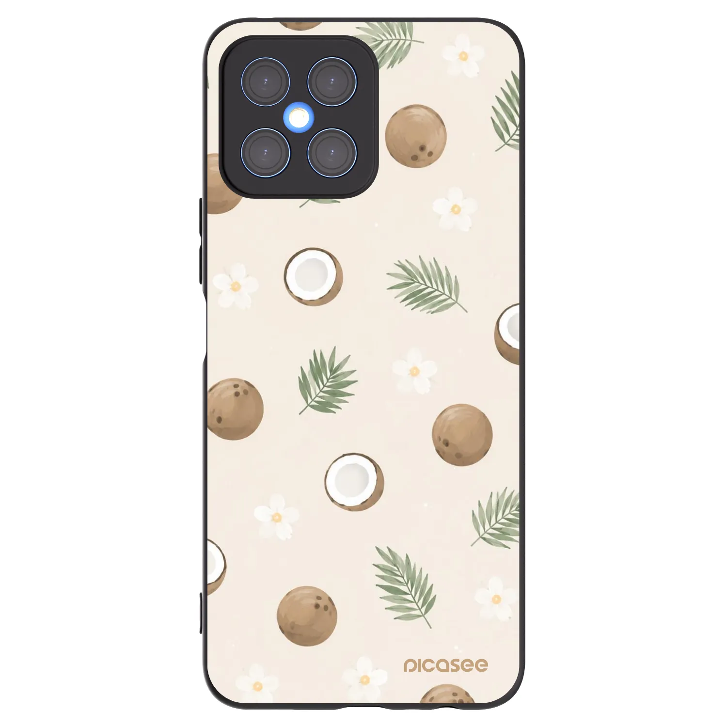 Picasee silikónový čierny obal pre Honor X8 4G - Coconut Breeze