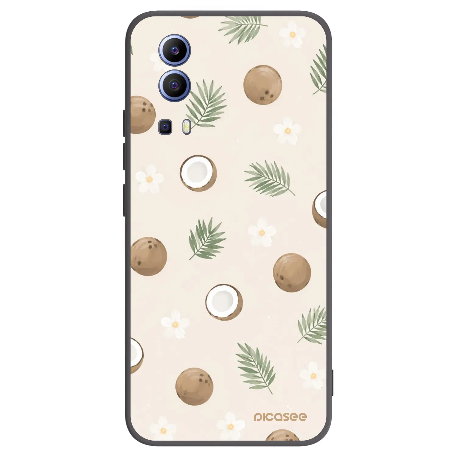 Picasee silikónový čierny obal pre Vivo Y52 5G - Coconut Breeze