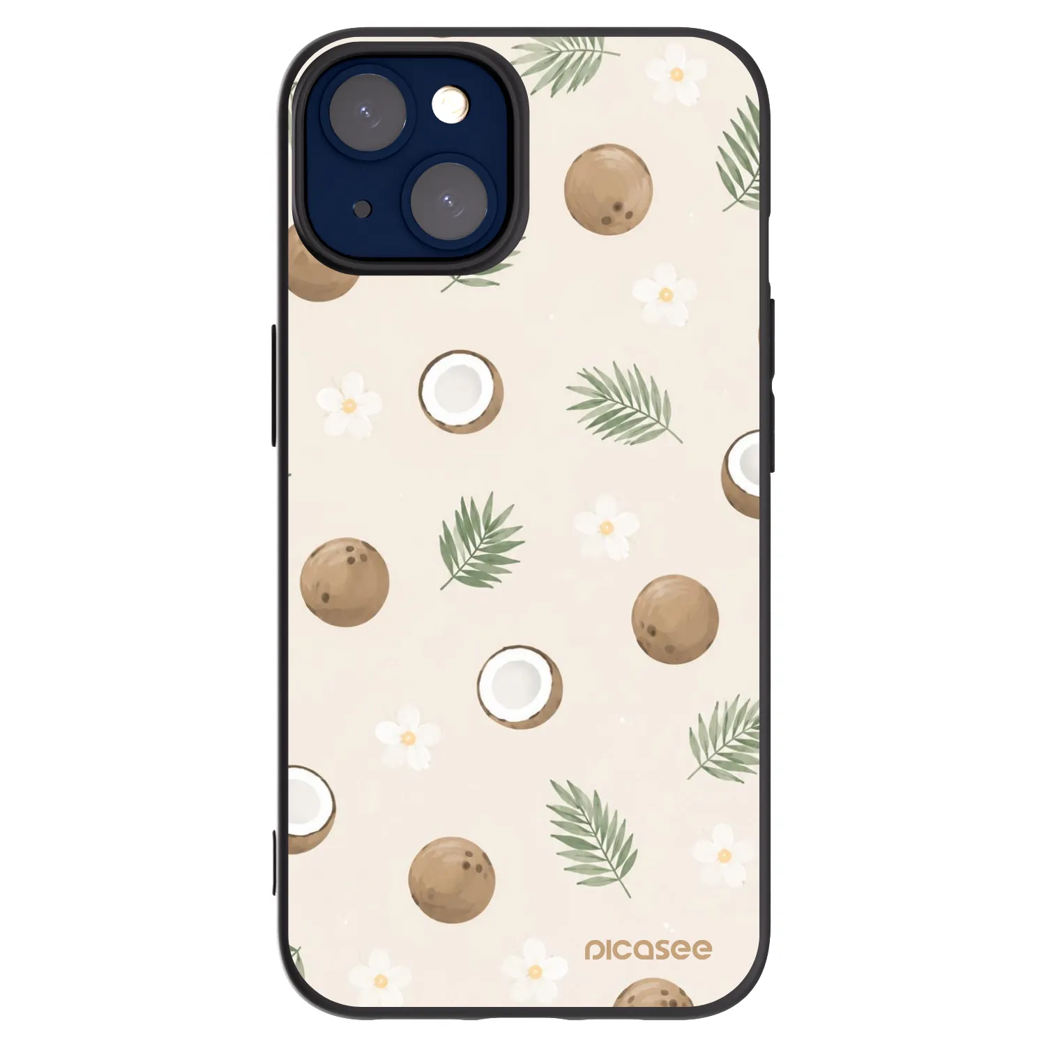 Picasee silikónový čierny obal pre Apple iPhone 14 - Coconut Breeze