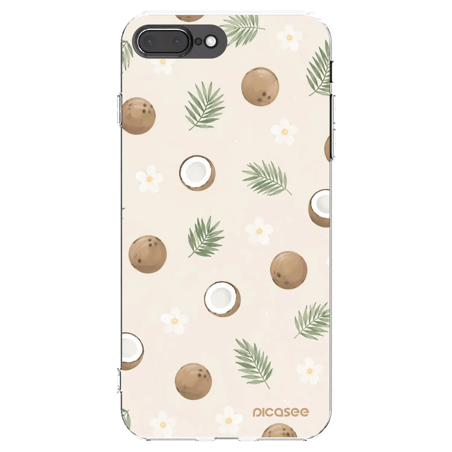 Picasee silikónový prehľadný obal pre Apple iPhone 8 Plus - Coconut Breeze