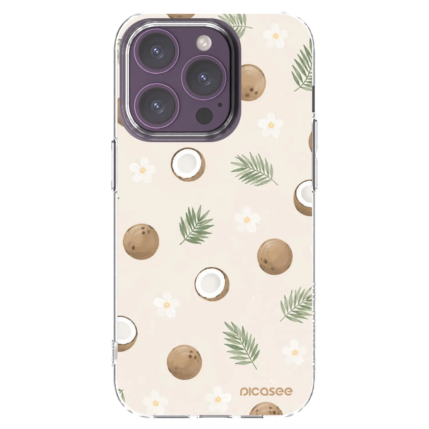 Picasee silikónový prehľadný obal pre Apple iPhone 14 Pro - Coconut Breeze