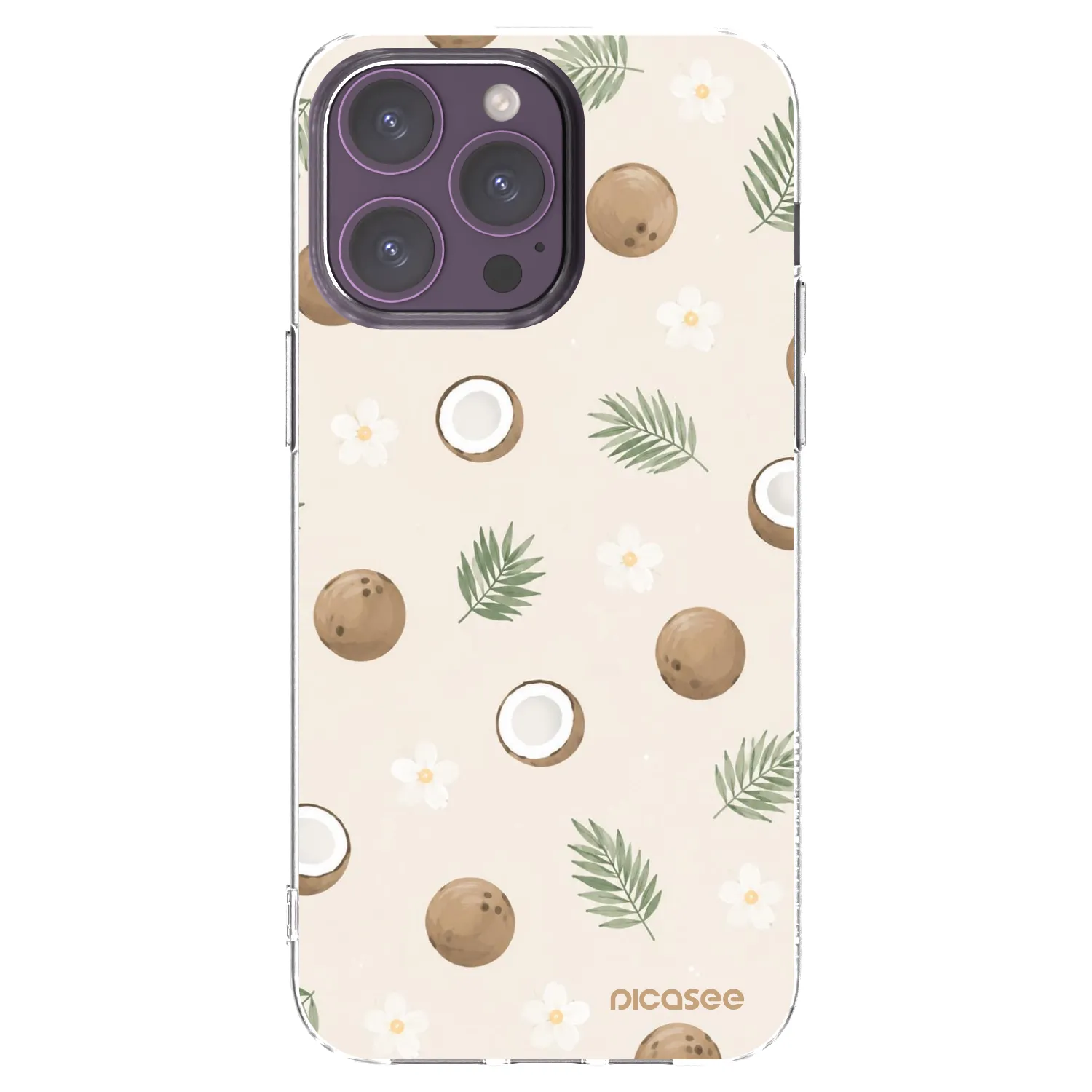 Picasee silikónový prehľadný obal pre Apple iPhone 14 Pro Max - Coconut Breeze