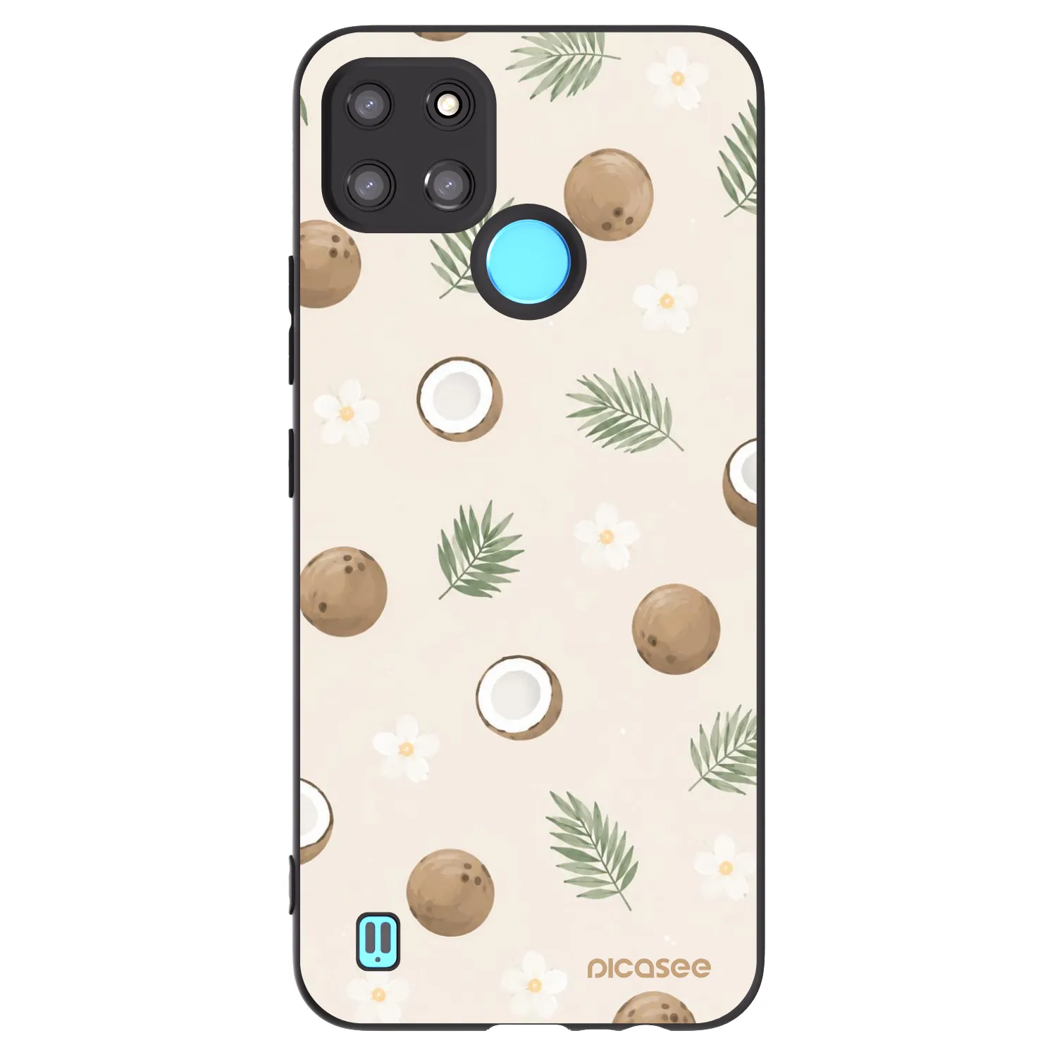 Picasee silikónový čierny obal pre Realme C21Y - Coconut Breeze