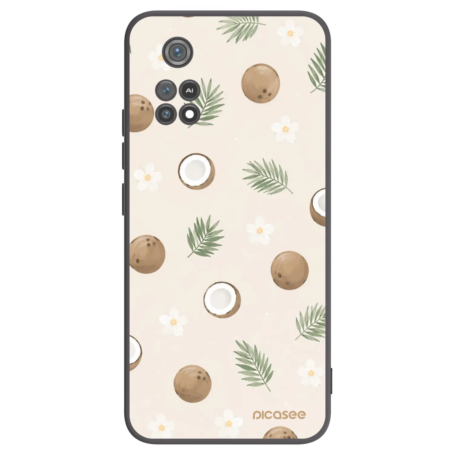 Picasee silikónový čierny obal pre Xiaomi Poco M4 Pro - Coconut Breeze