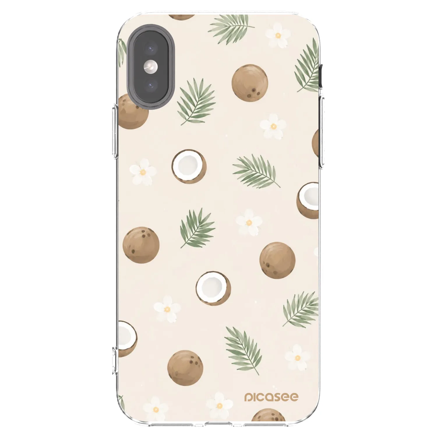 Picasee silikónový prehľadný obal pre Apple iPhone X/XS - Coconut Breeze
