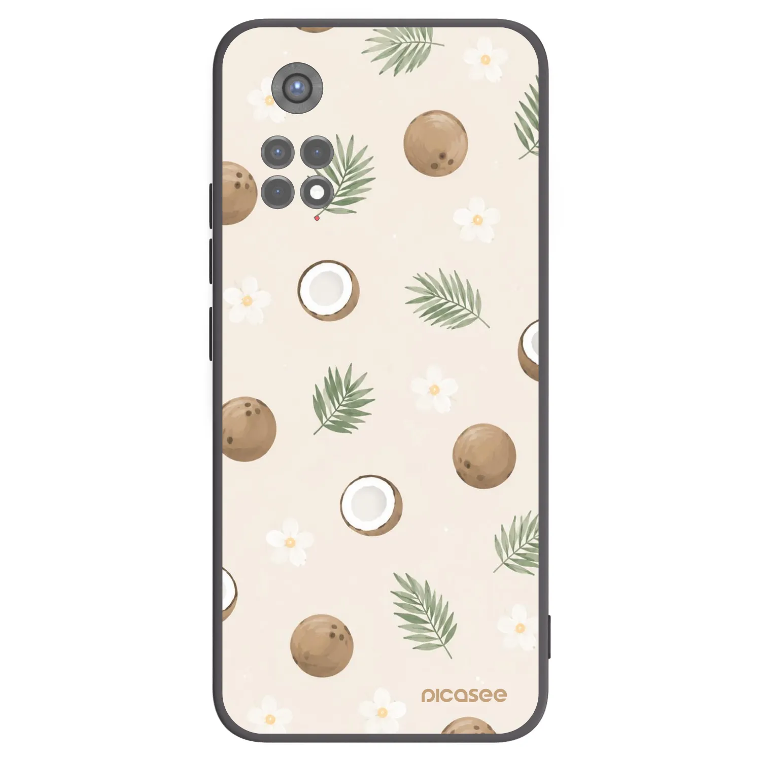 Picasee silikónový čierny obal pre Xiaomi Redmi Note 11S 5G - Coconut Breeze