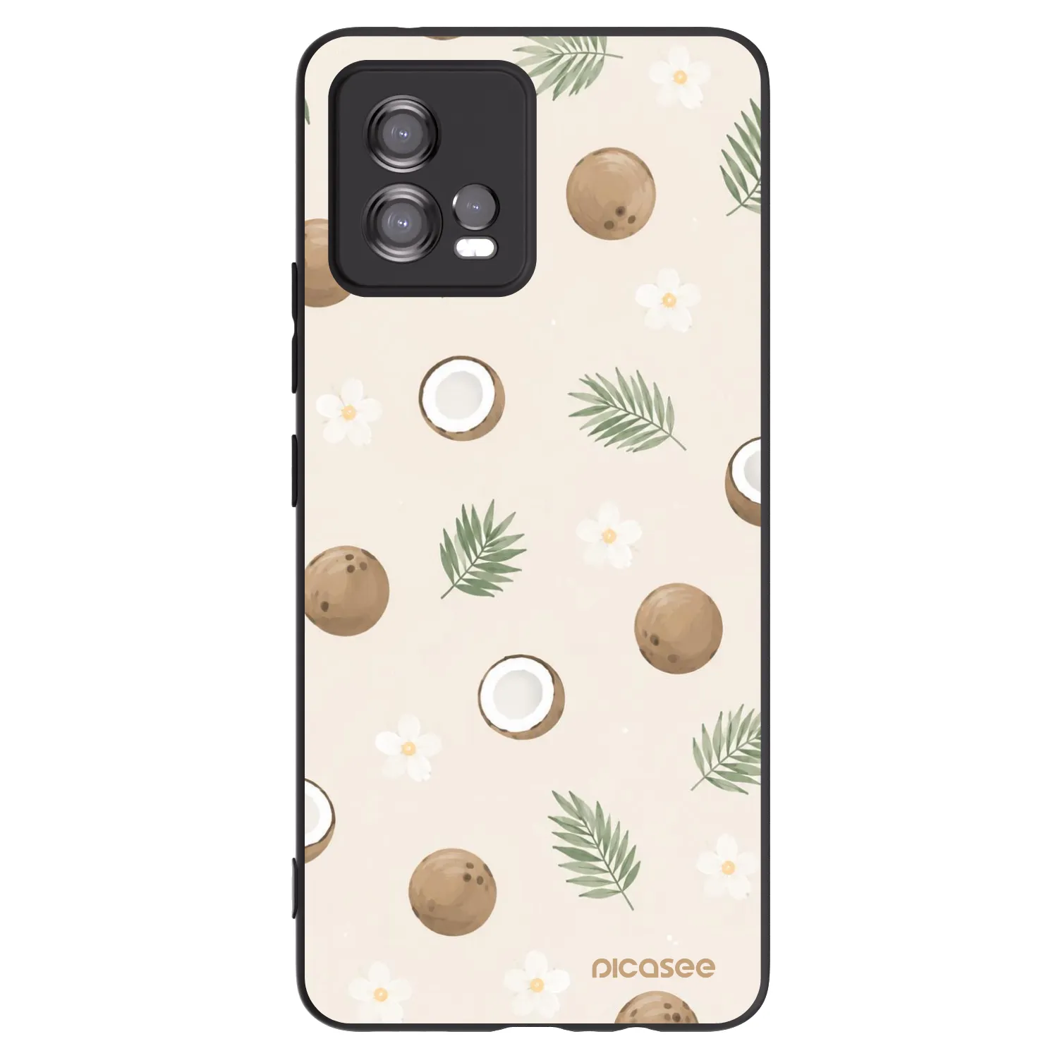 Picasee silikónový čierny obal pre Motorola Moto G72 - Coconut Breeze