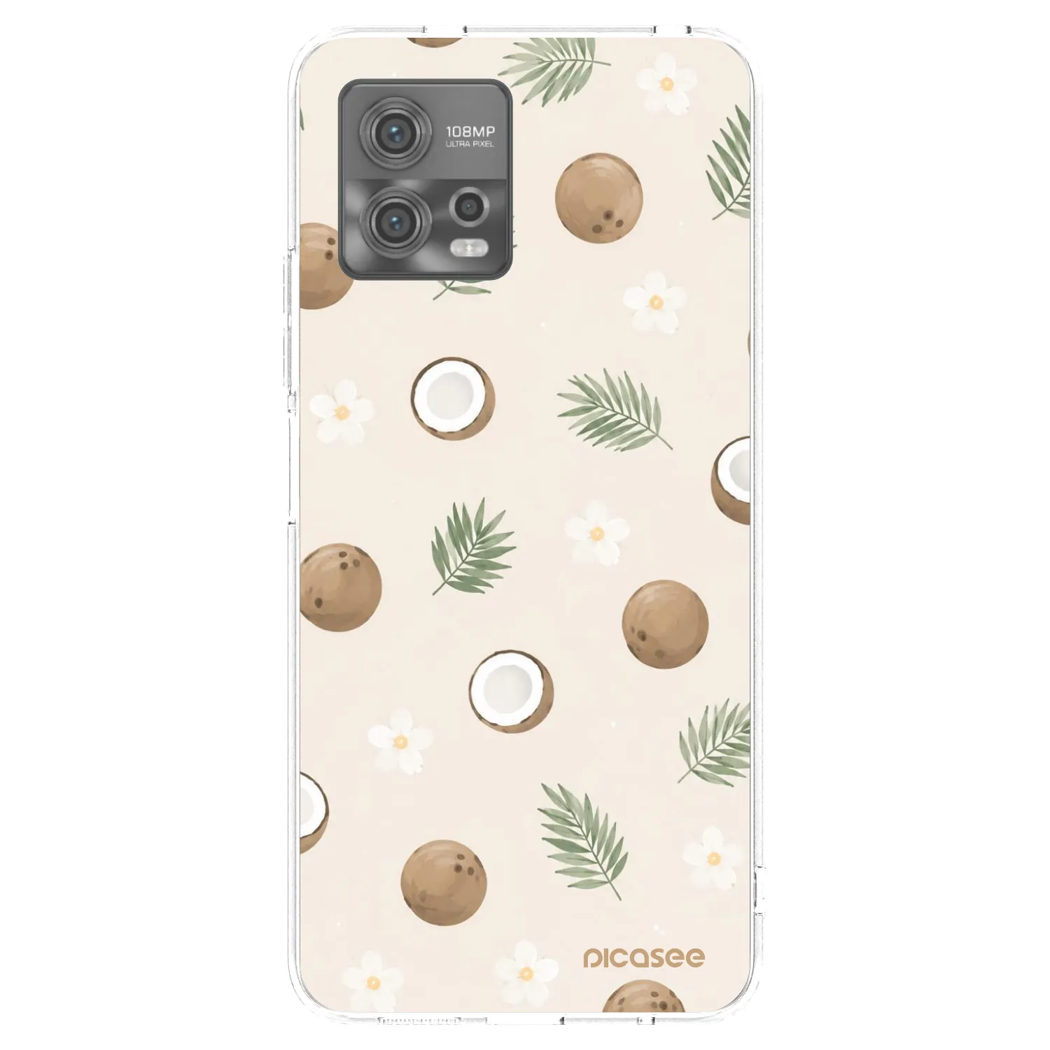 Picasee silikónový prehľadný obal pre Motorola Moto G72 - Coconut Breeze