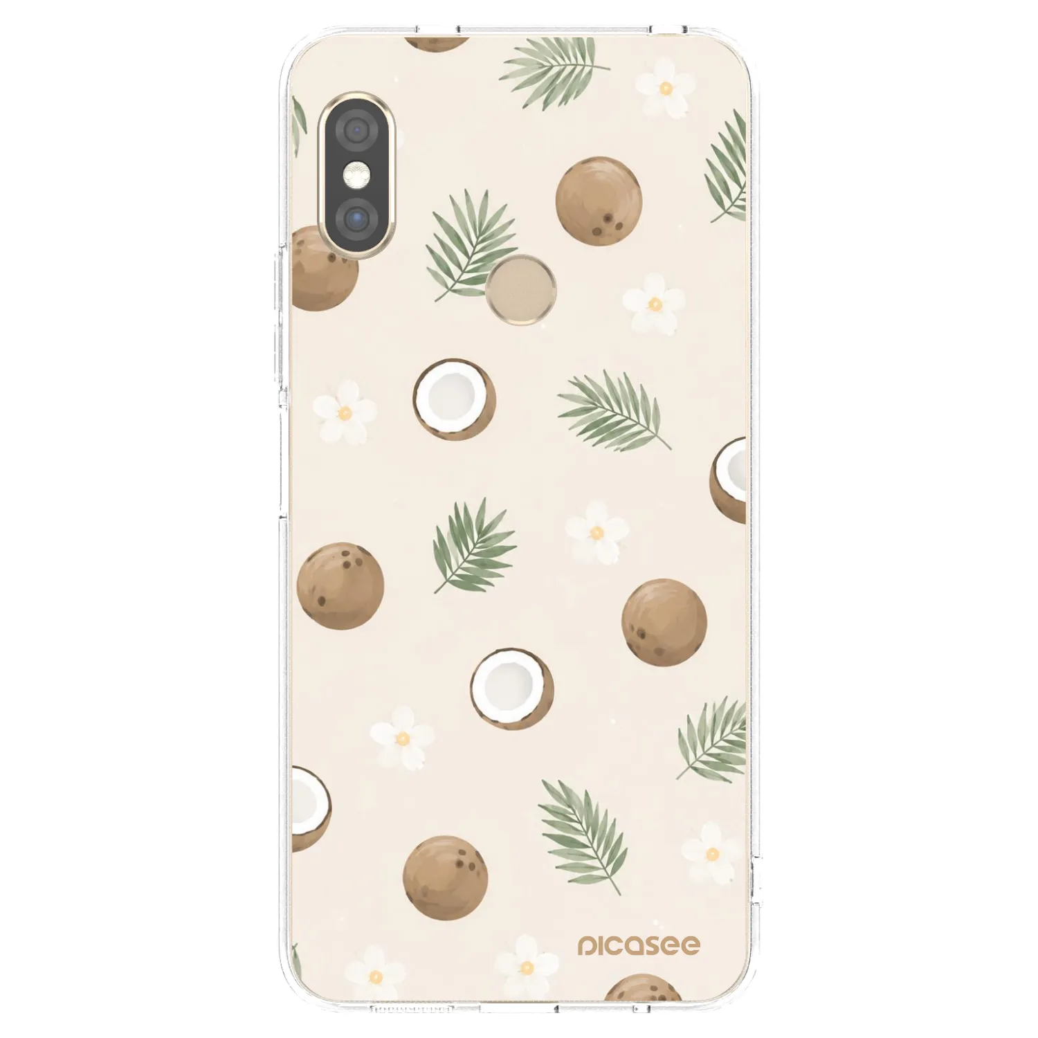 Picasee silikónový prehľadný obal pre Xiaomi Redmi Note 5 Global - Coconut Breeze