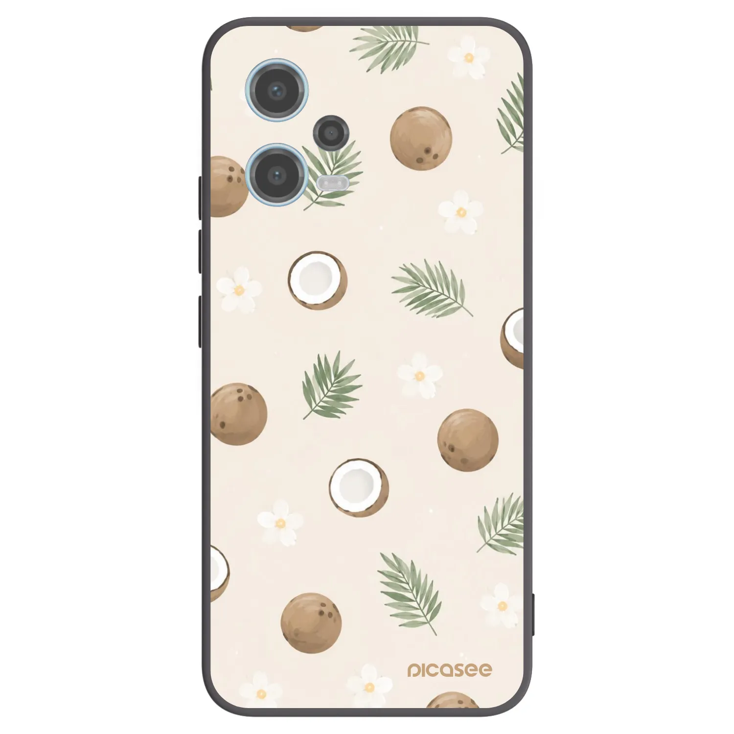 Picasee silikónový čierny obal pre Xiaomi Redmi Note 12 5G - Coconut Breeze