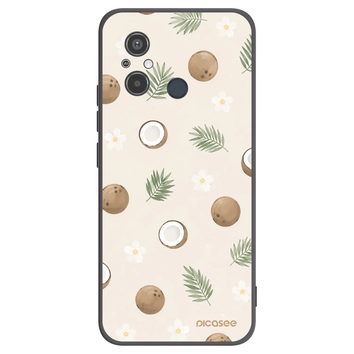 Picasee silikónový čierny obal pre Xiaomi Redmi 12C - Coconut Breeze