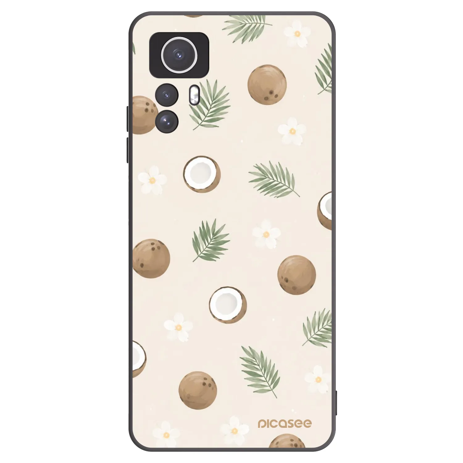 Picasee silikónový čierny obal pre Xiaomi Redmi Note 12S - Coconut Breeze