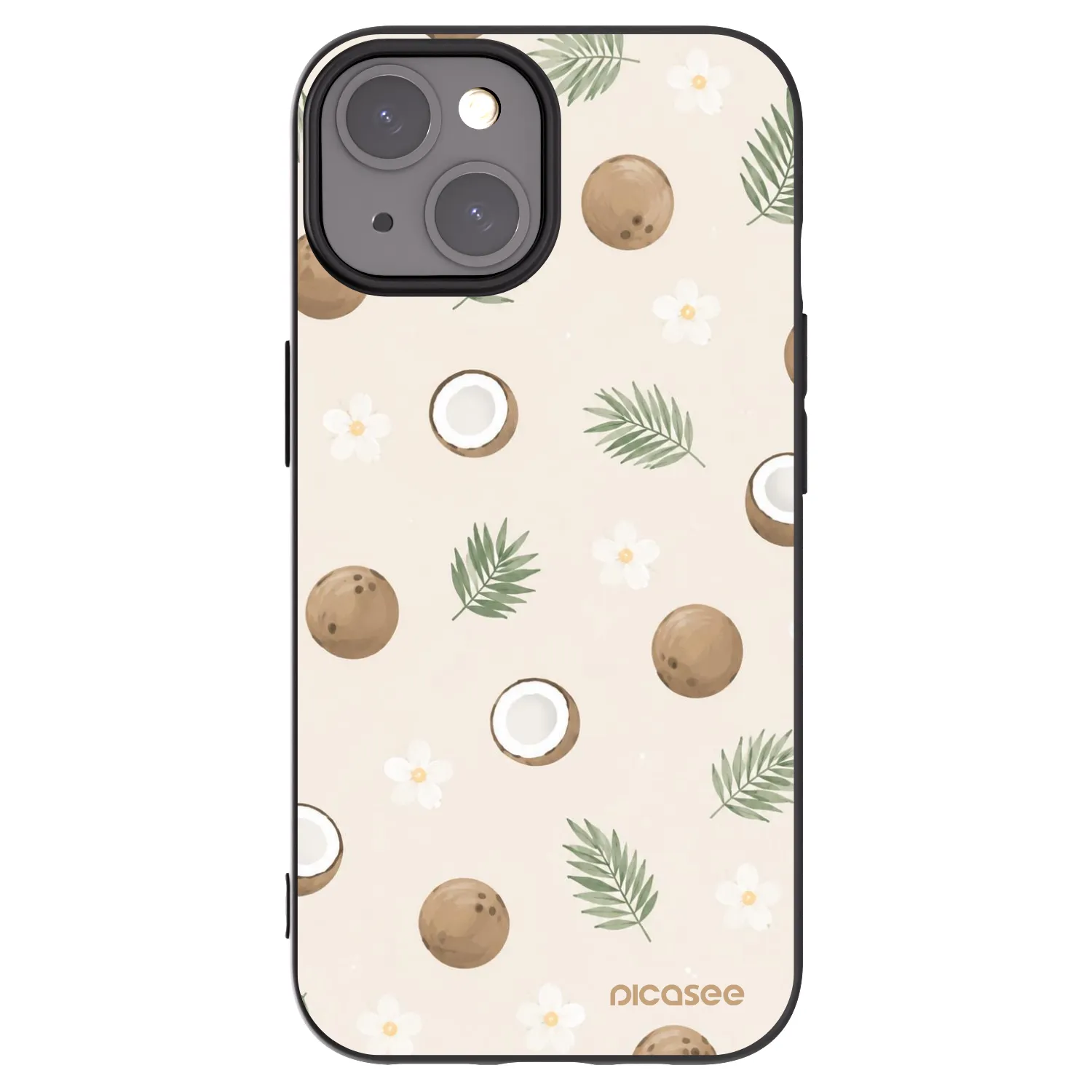 Picasee silikónový čierny obal pre Apple iPhone 15 - Coconut Breeze