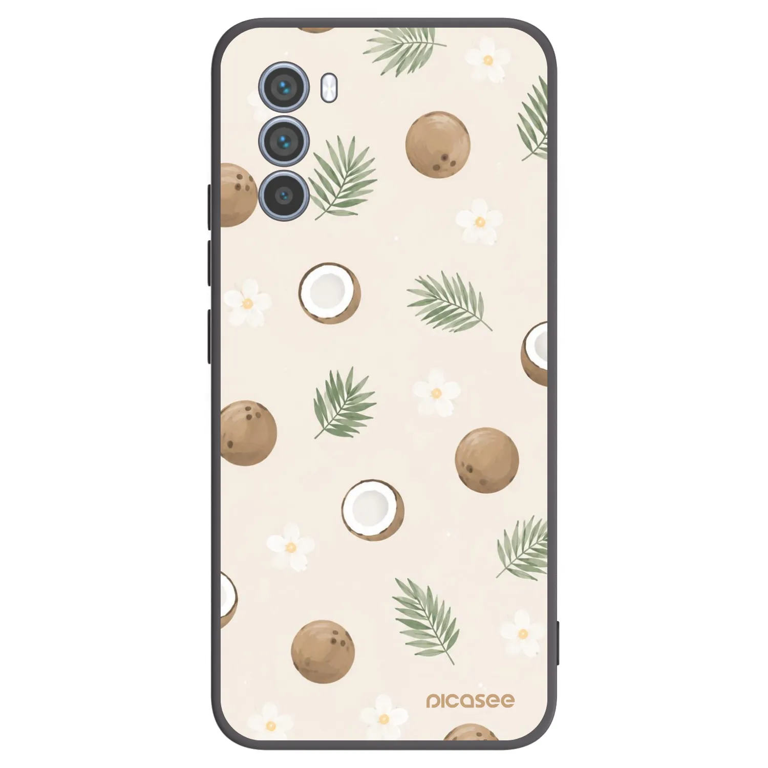 Picasee silikónový čierny obal pre Motorola Moto G62 - Coconut Breeze