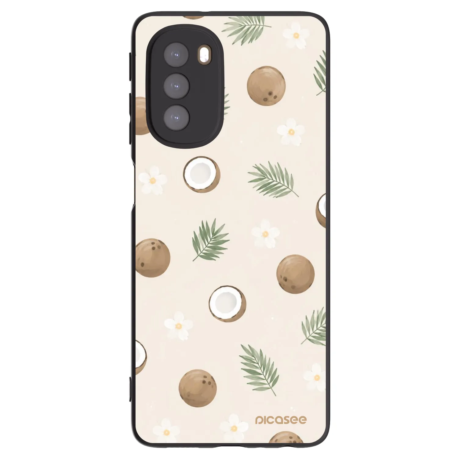 Picasee silikónový čierny obal pre Motorola Moto G51 - Coconut Breeze