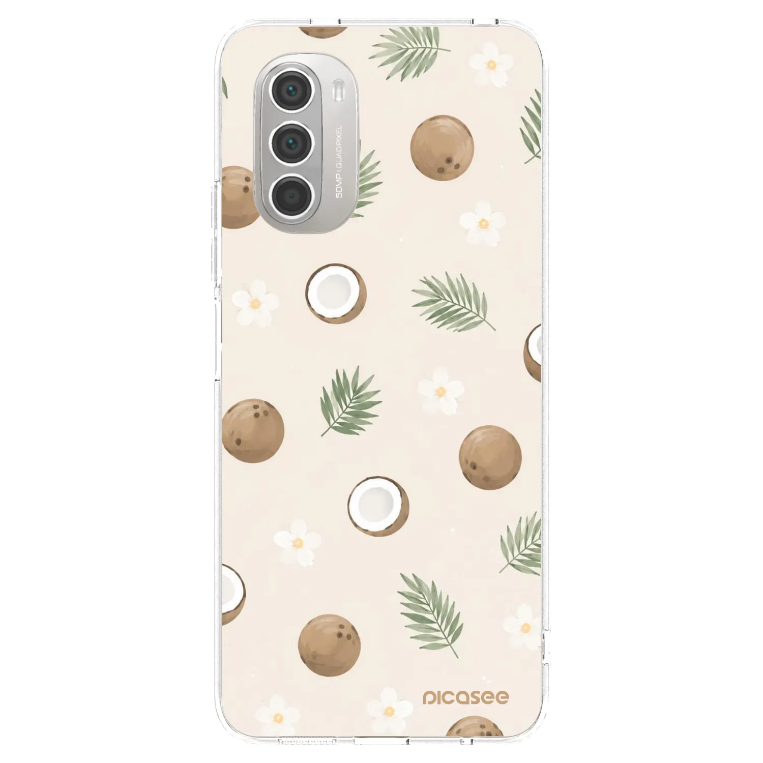 Picasee silikónový prehľadný obal pre Motorola Moto G51 - Coconut Breeze