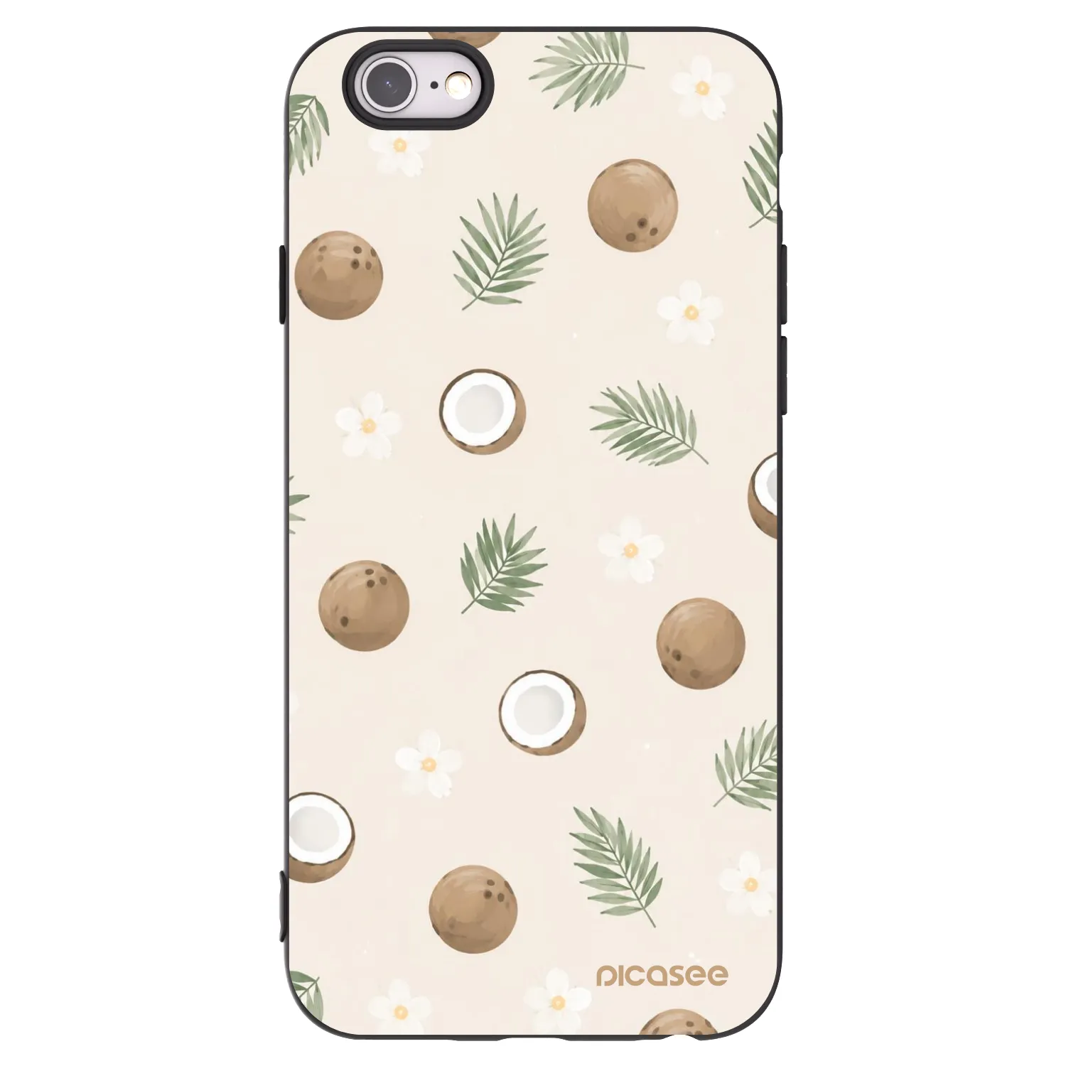 Picasee silikónový čierny obal pre Apple iPhone 6/6S - Coconut Breeze