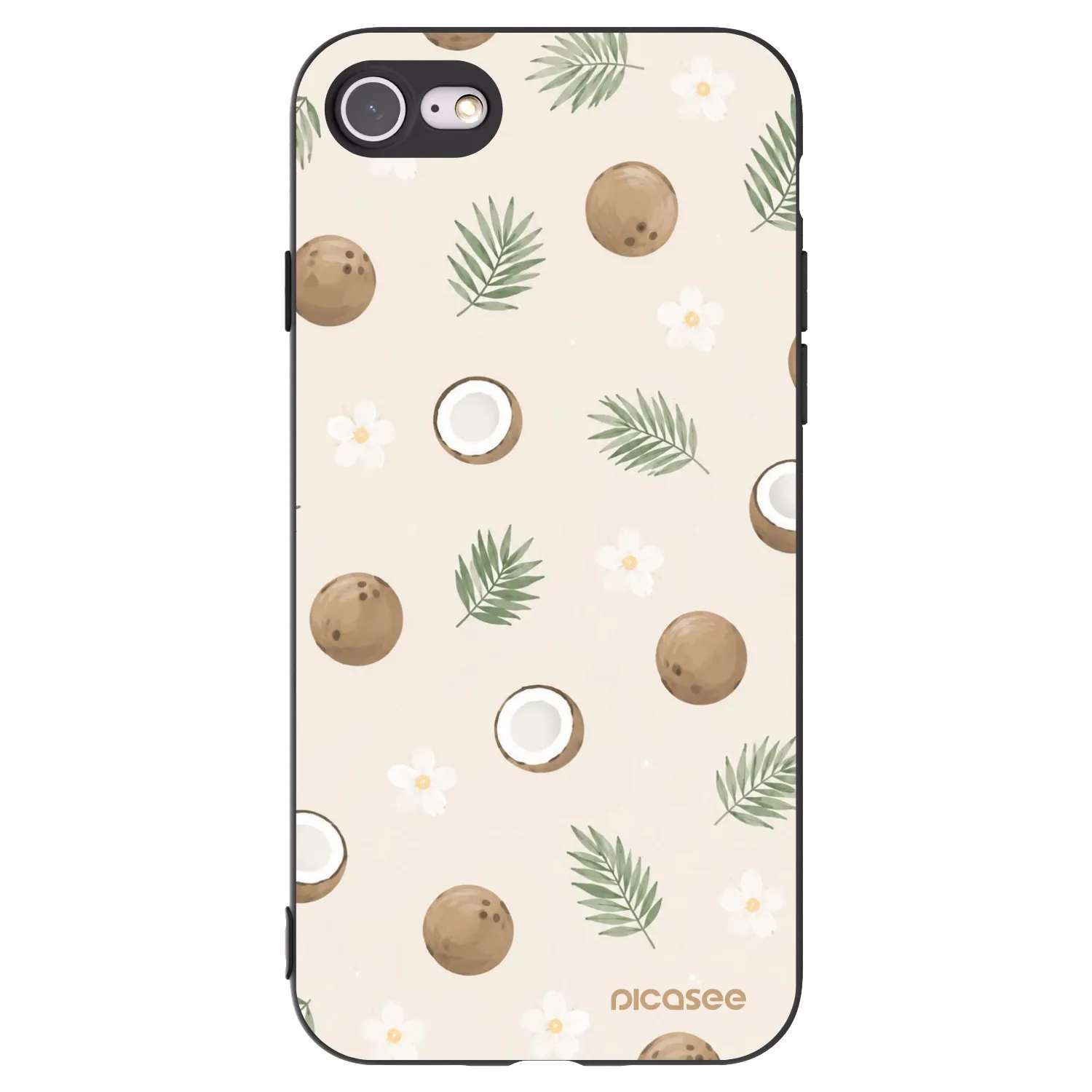 Picasee silikónový čierny obal pre Apple iPhone 7 - Coconut Breeze