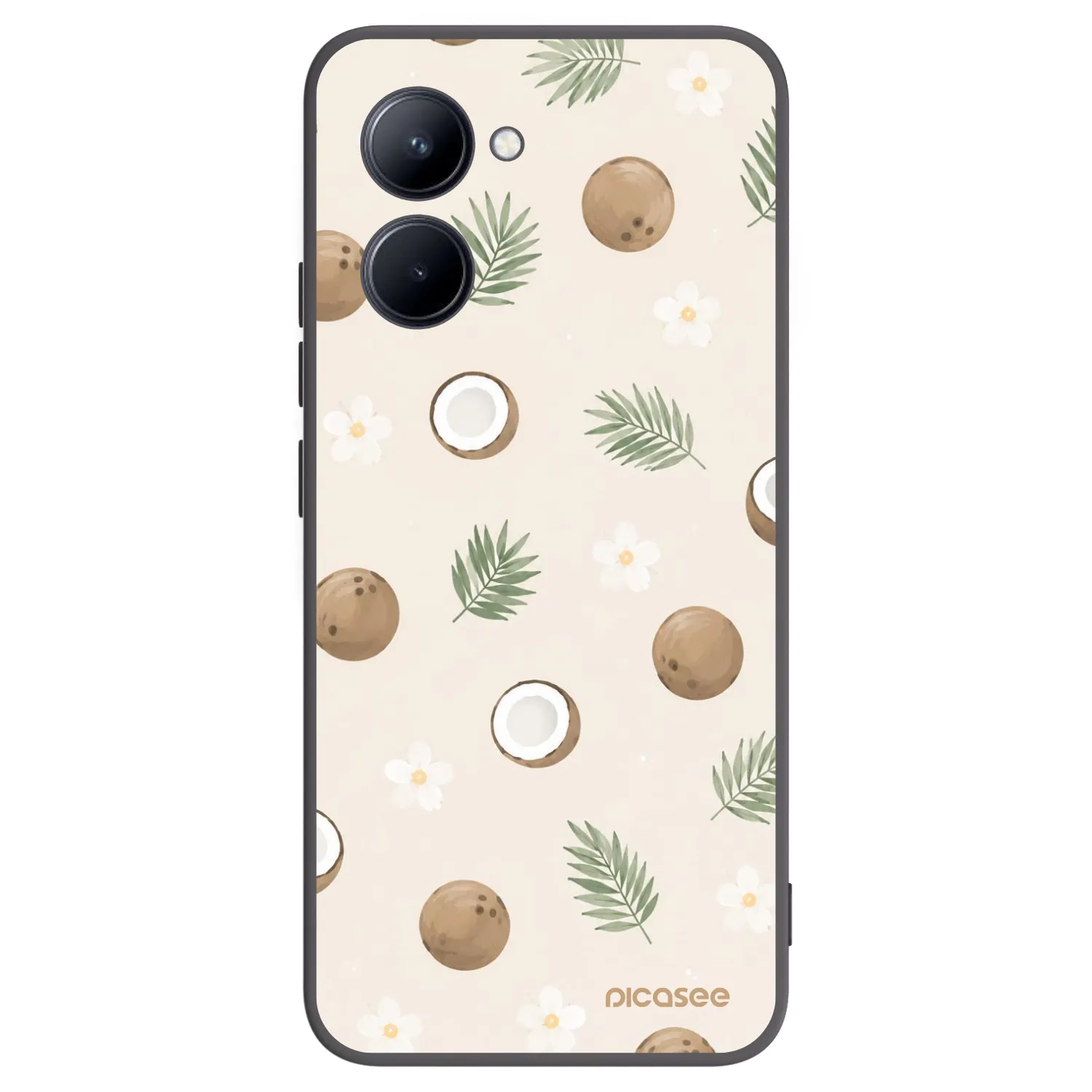 Picasee silikónový čierny obal pre Realme C33 (2023) - Coconut Breeze