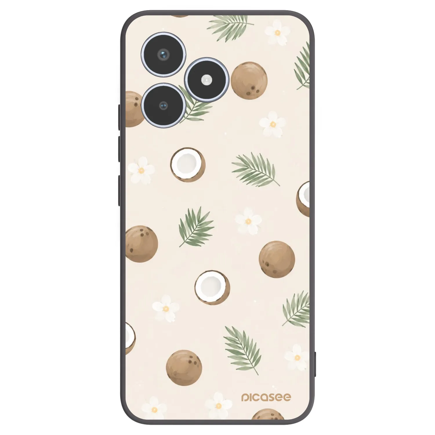 Picasee silikónový čierny obal pre Realme C53 - Coconut Breeze