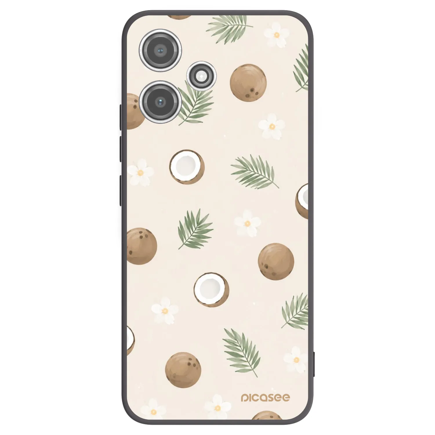 Picasee silikónový čierny obal pre Xiaomi Redmi 12 5G - Coconut Breeze