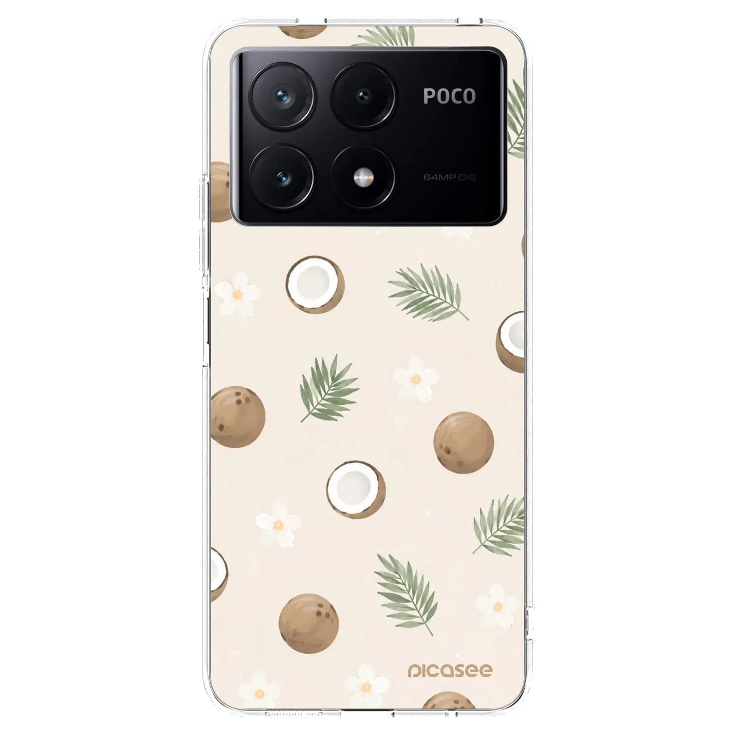 Picasee silikónový prehľadný obal pre Xiaomi Poco X6 Pro - Coconut Breeze