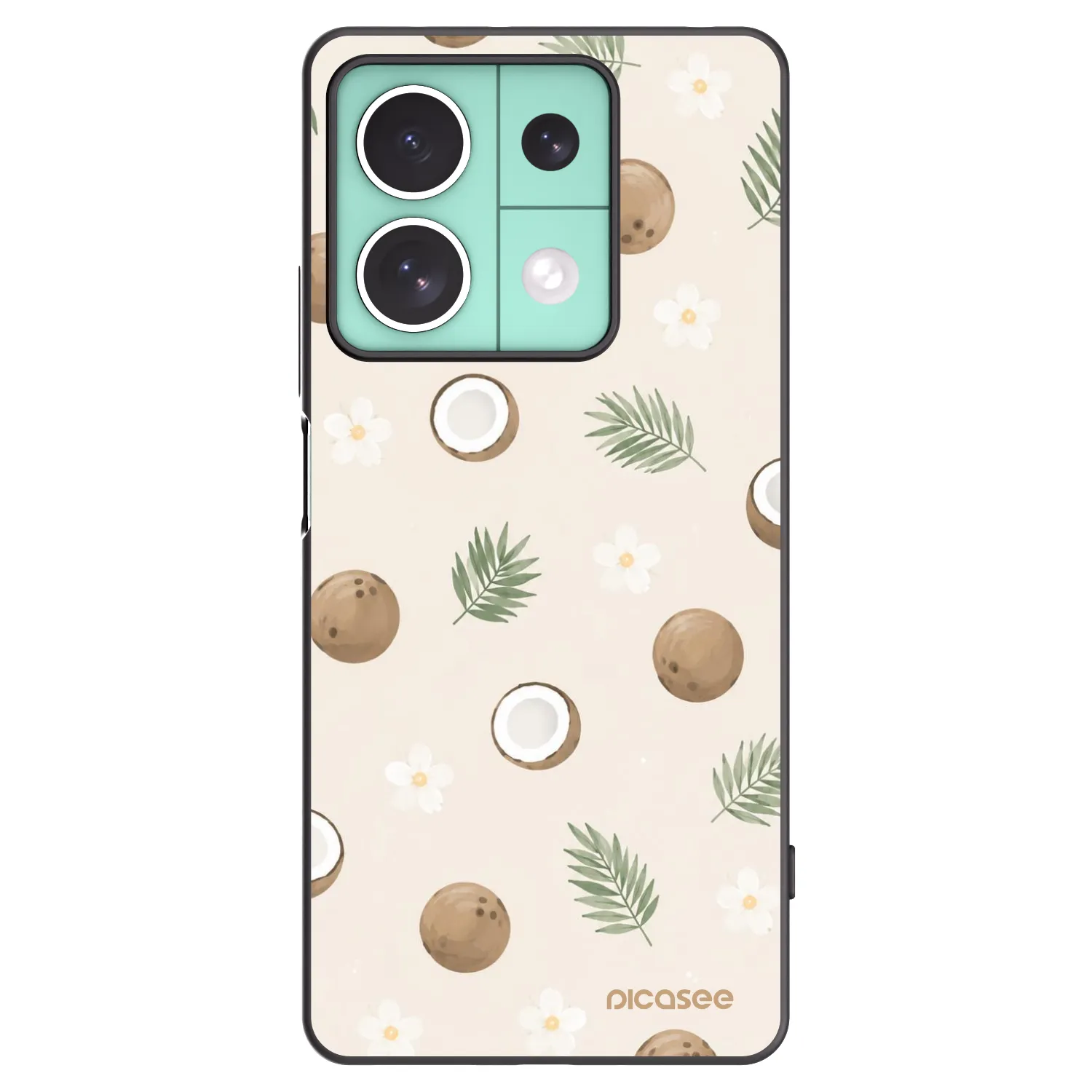 Picasee silikónový čierny obal pre Xiaomi Redmi Note 13 5G - Coconut Breeze